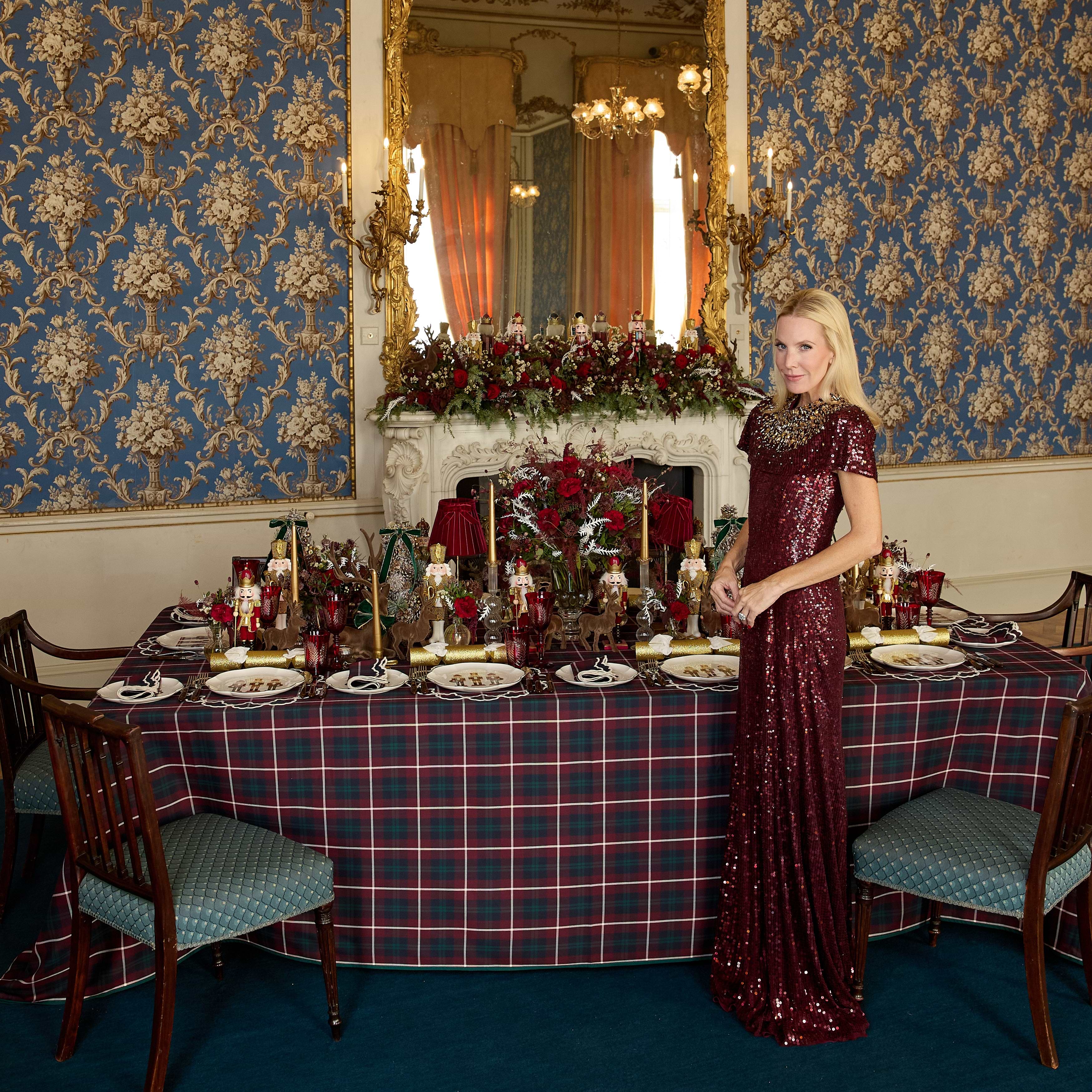 Burgundy Tartan Tablecloth