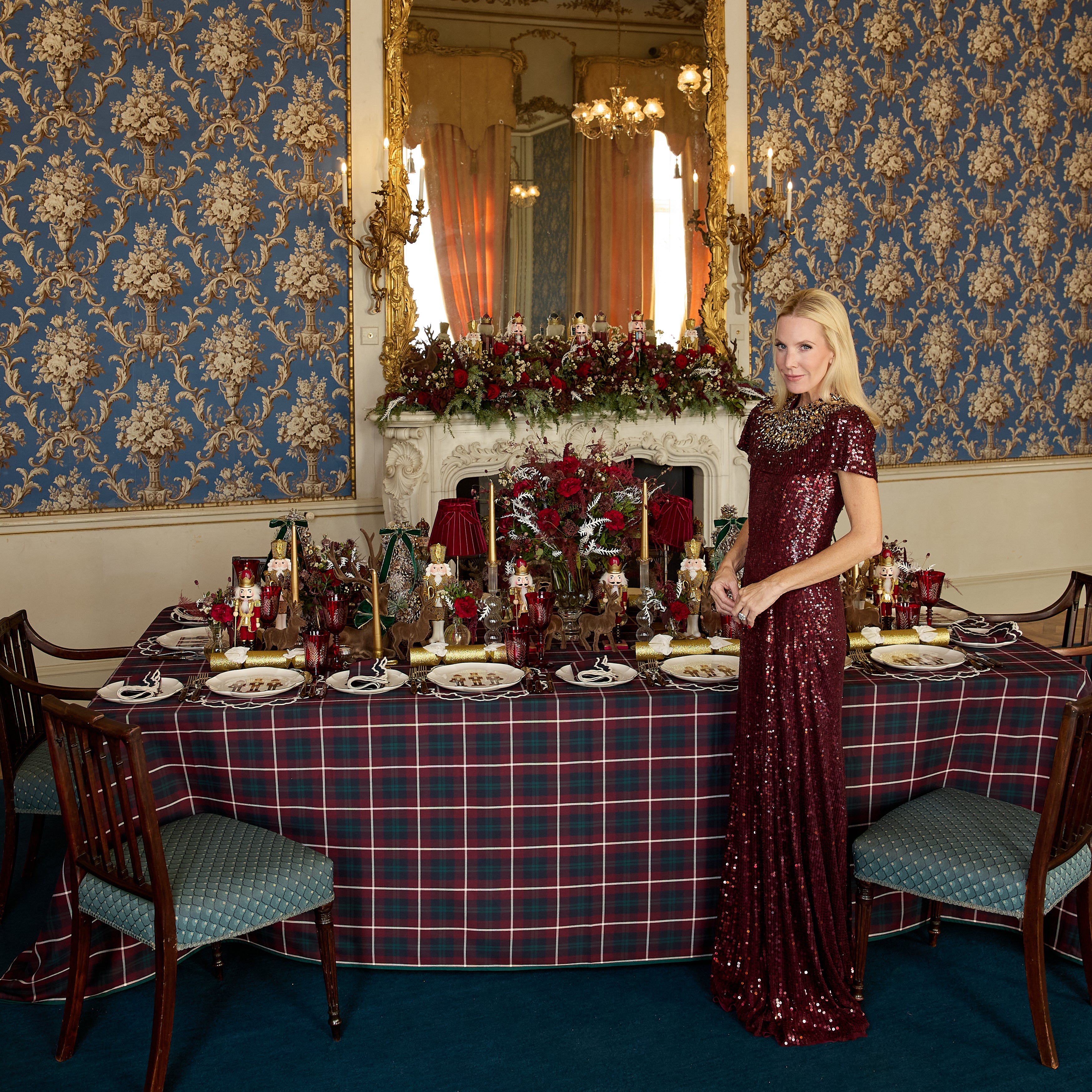 Burgundy Tartan Tablecloth