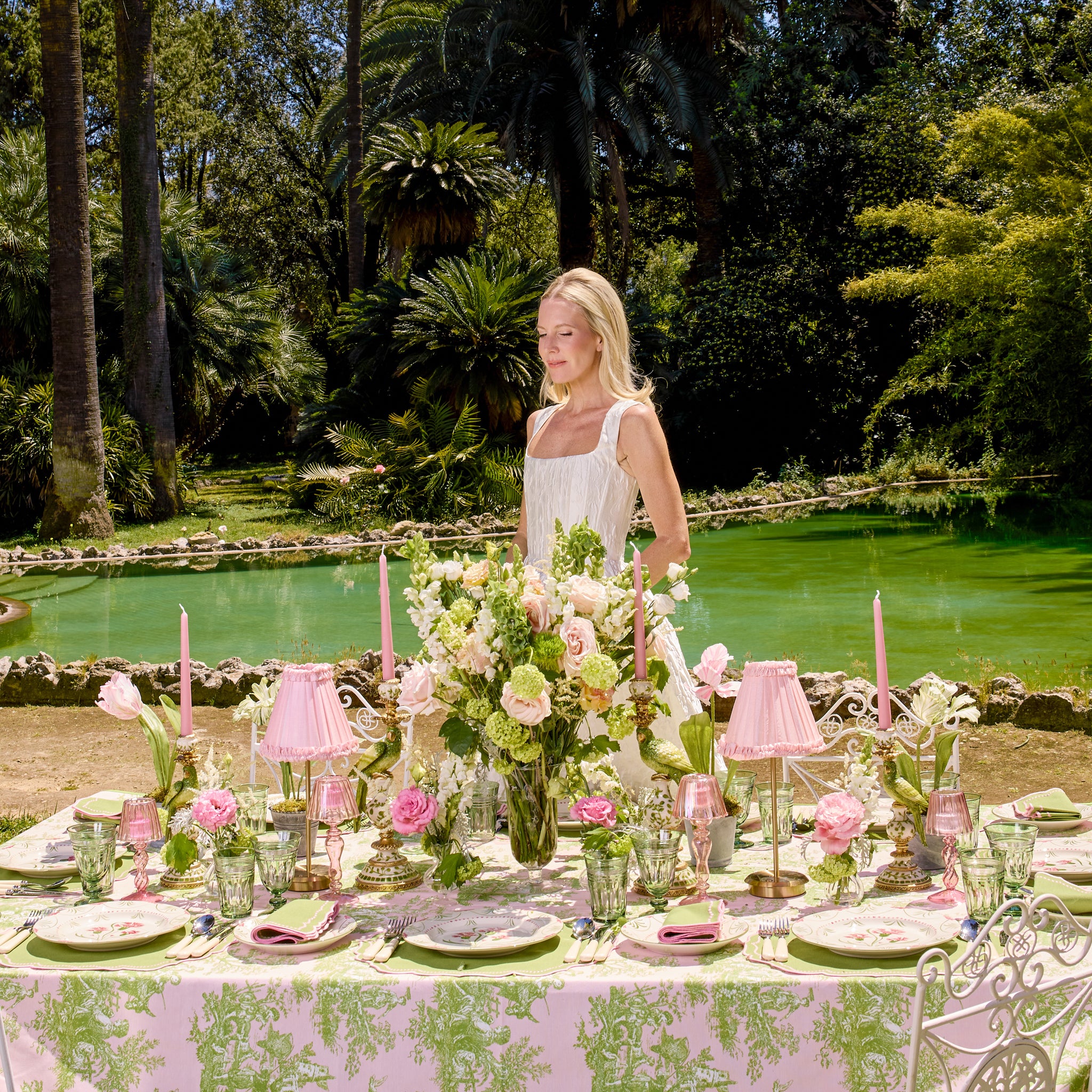 Green & Pink Gisele Placemats (Set of 4)