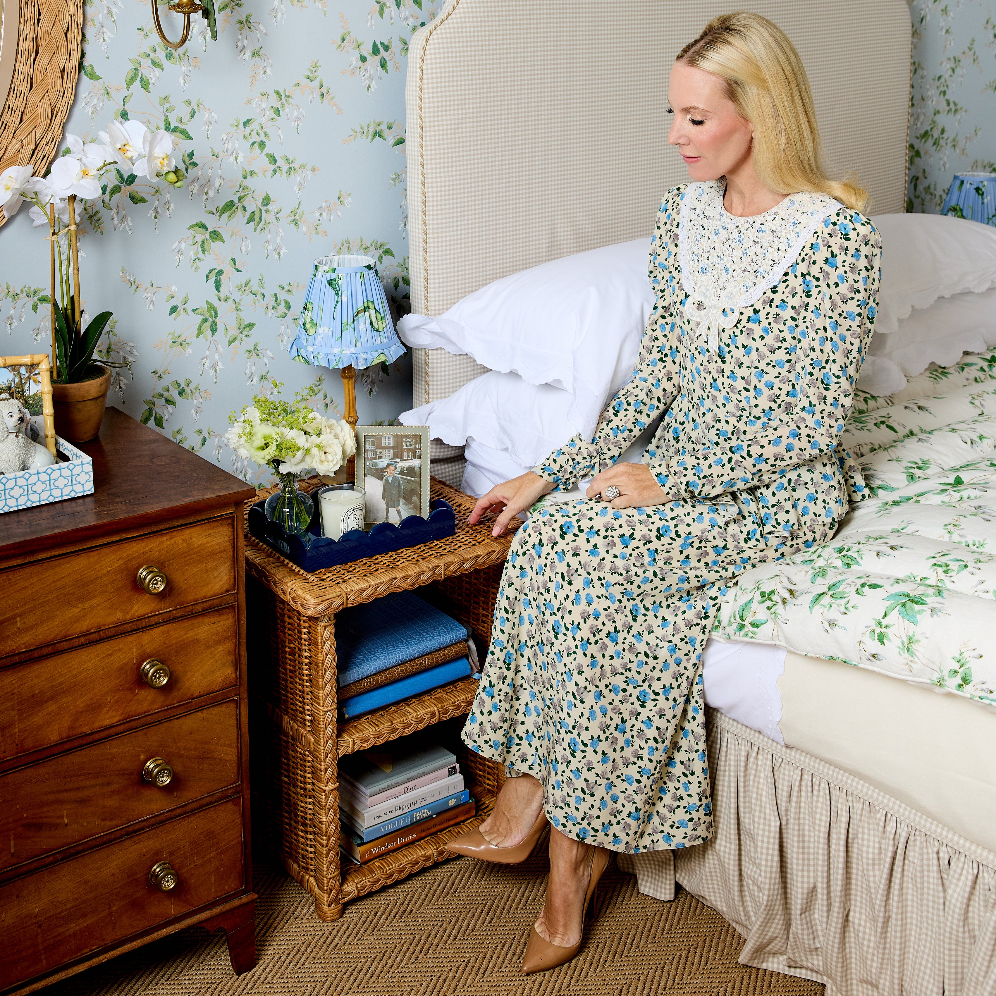 Braided Rattan Bedside Table