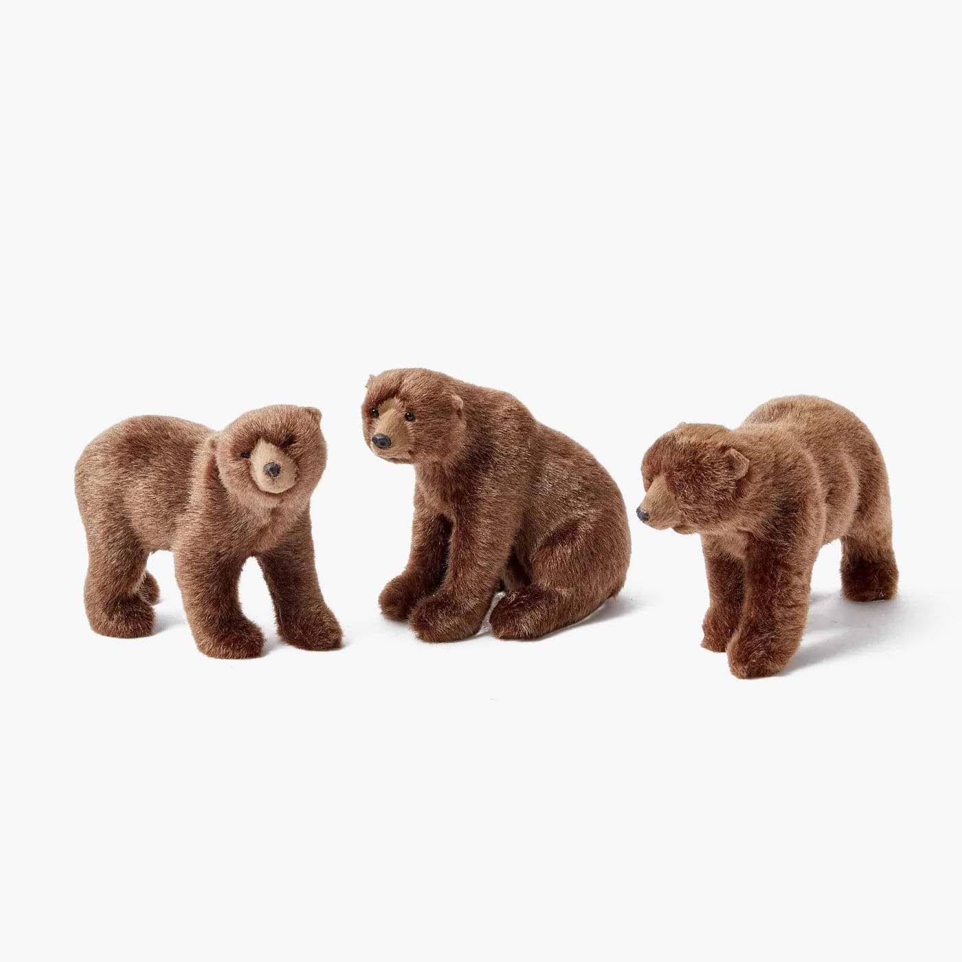 Brown Alpine Bears (Set of 3)