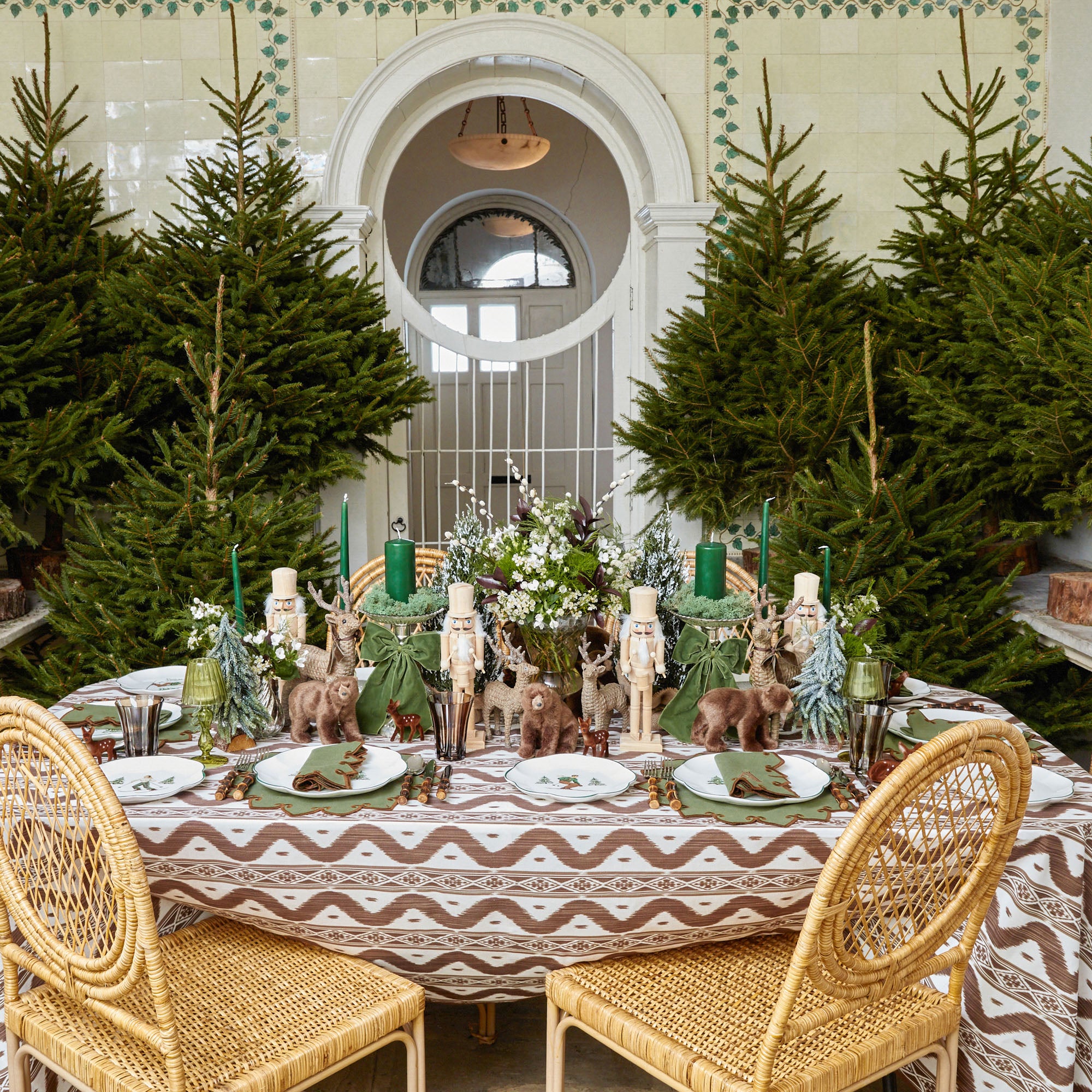 Add a touch of timeless Christmas style to your holiday decor with the Frosted Fir Tree Pair.