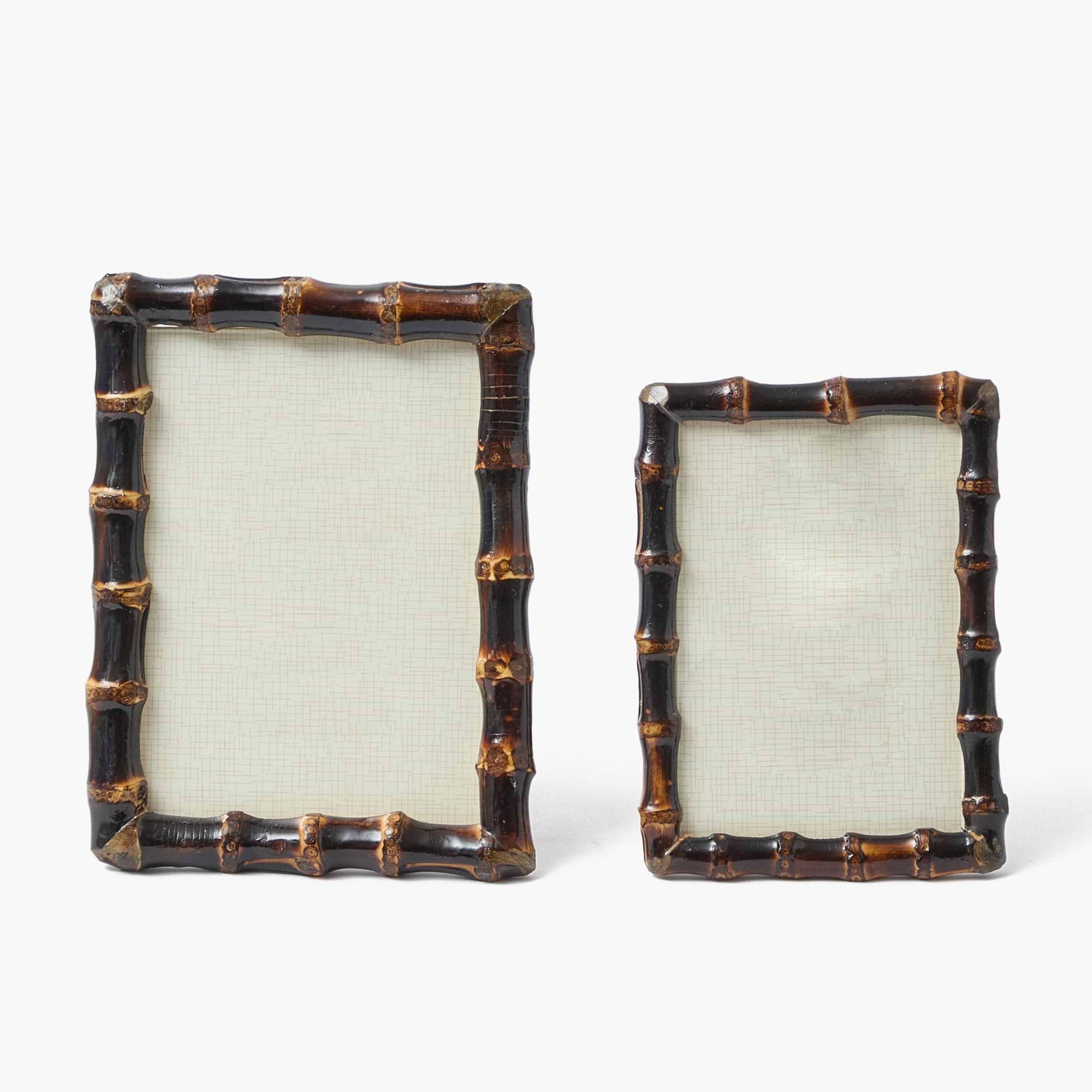 Burnt Bamboo Photo Frames (Set of 2)