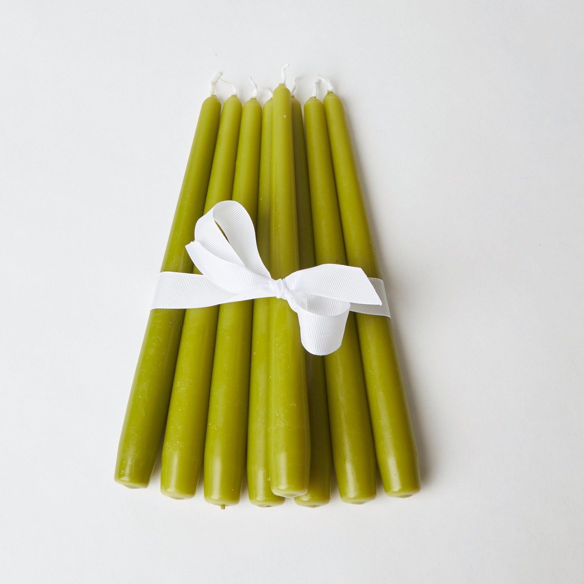 Elevate your decor with the lively charm of Apple Green Candles, a delightful set of 8 for every occasion.