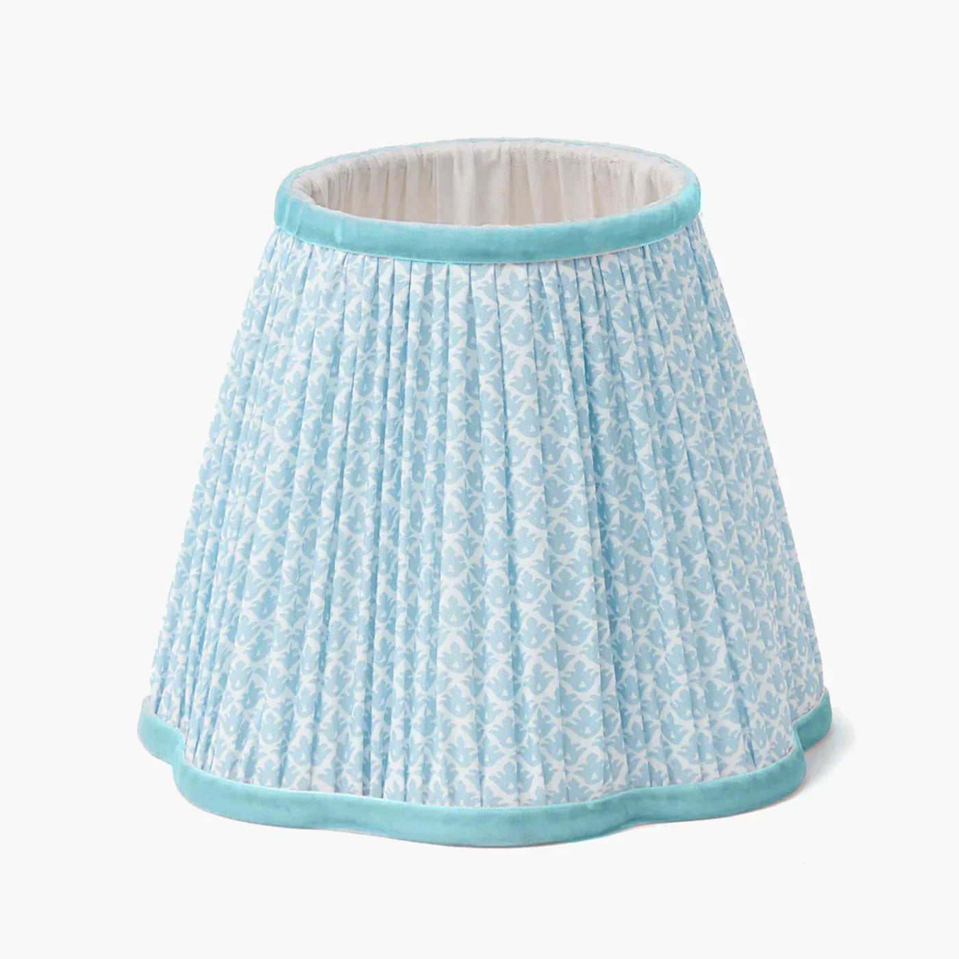 Light blue floral patterned skirt on a white background