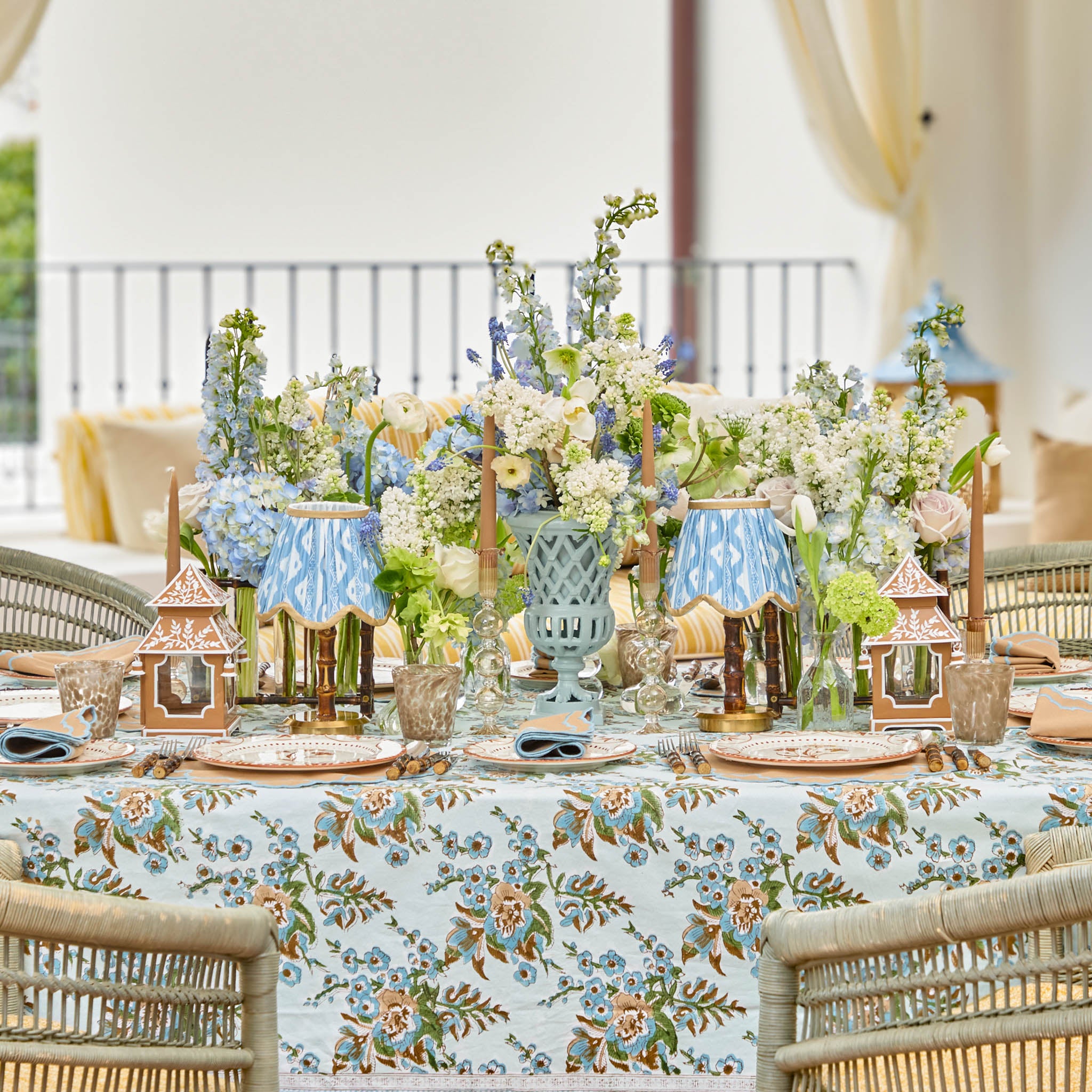 Sophia Blockprint Tablecloth