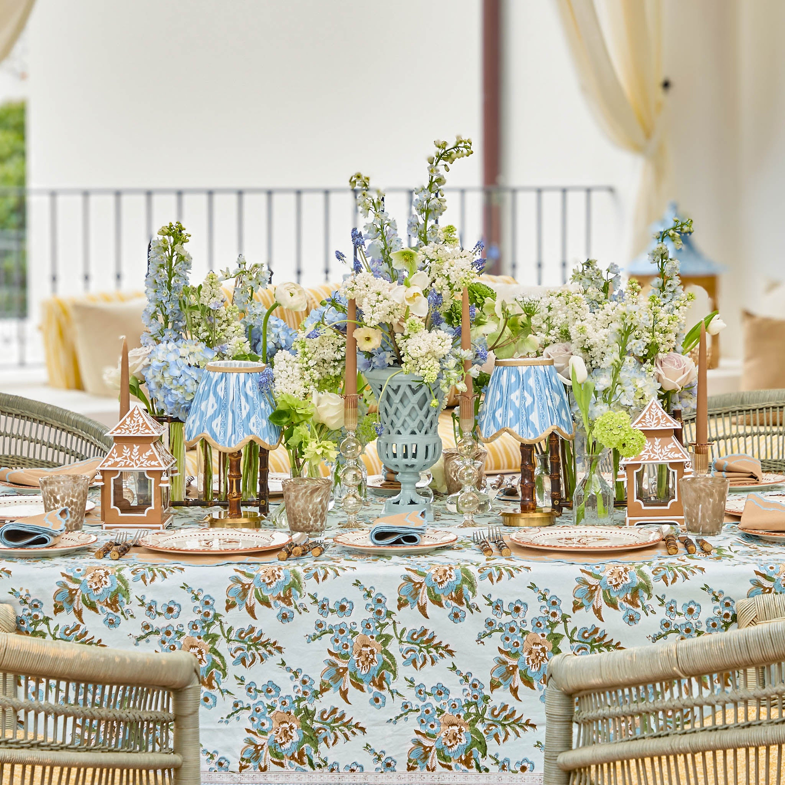 Sophia Blockprint Tablecloth