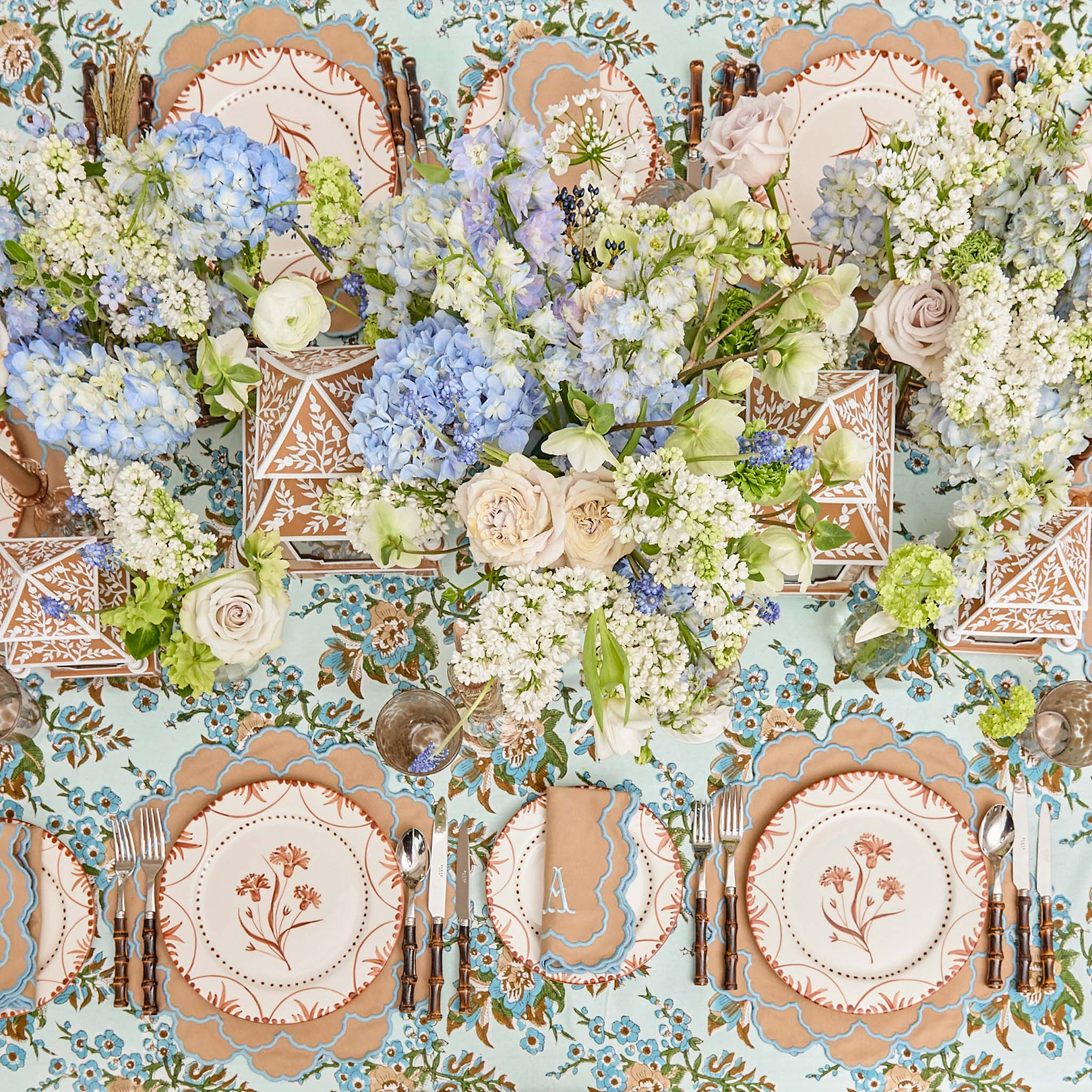 Sophia Blockprint Tablecloth