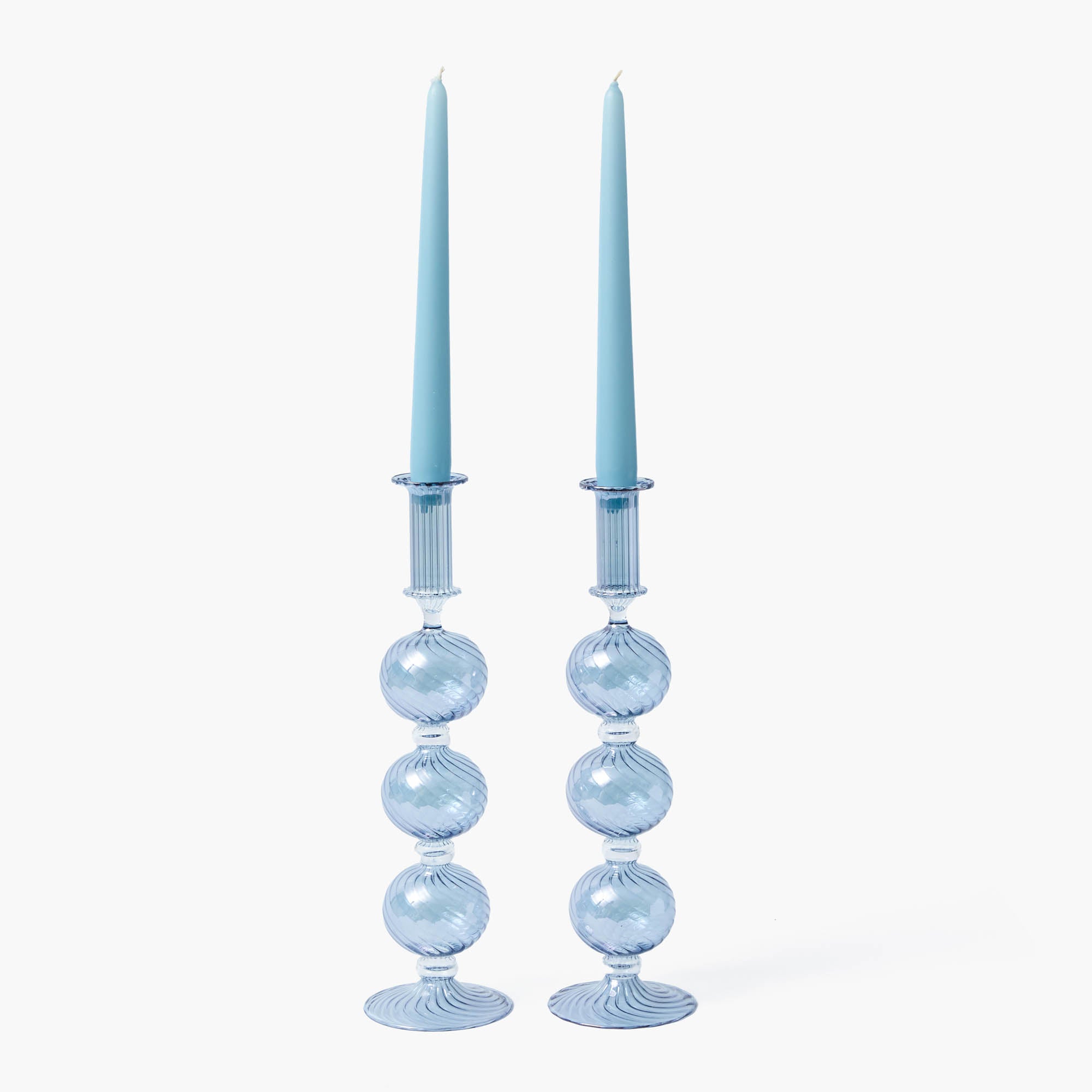 Azure Camille Candle Holders (Pair)