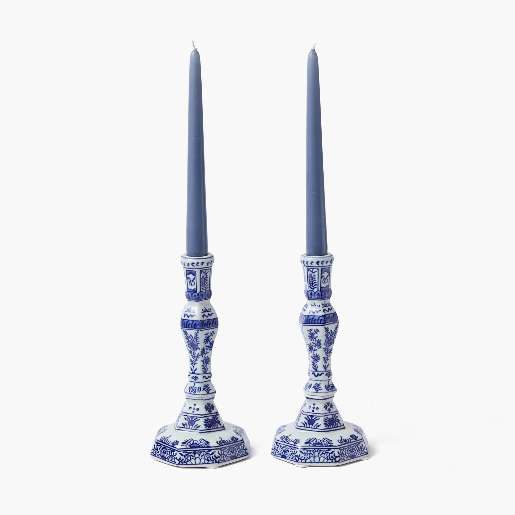 Dusty Blue Candles (Set of 8)