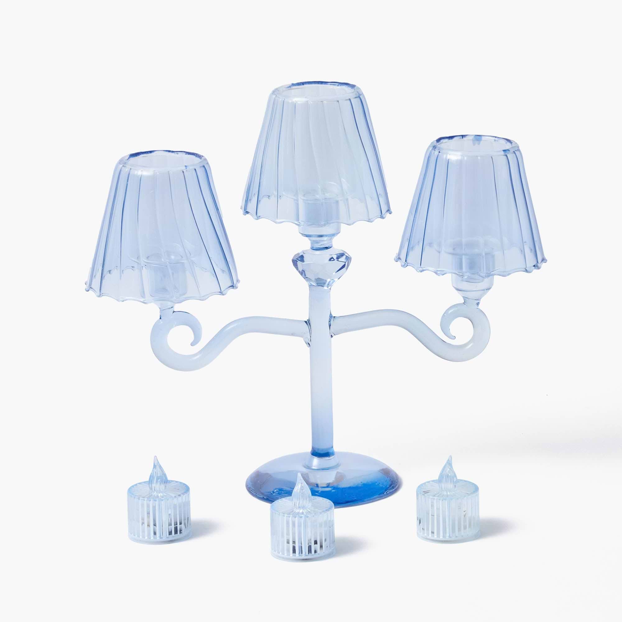 Blue Lantern Tealight Candleabra