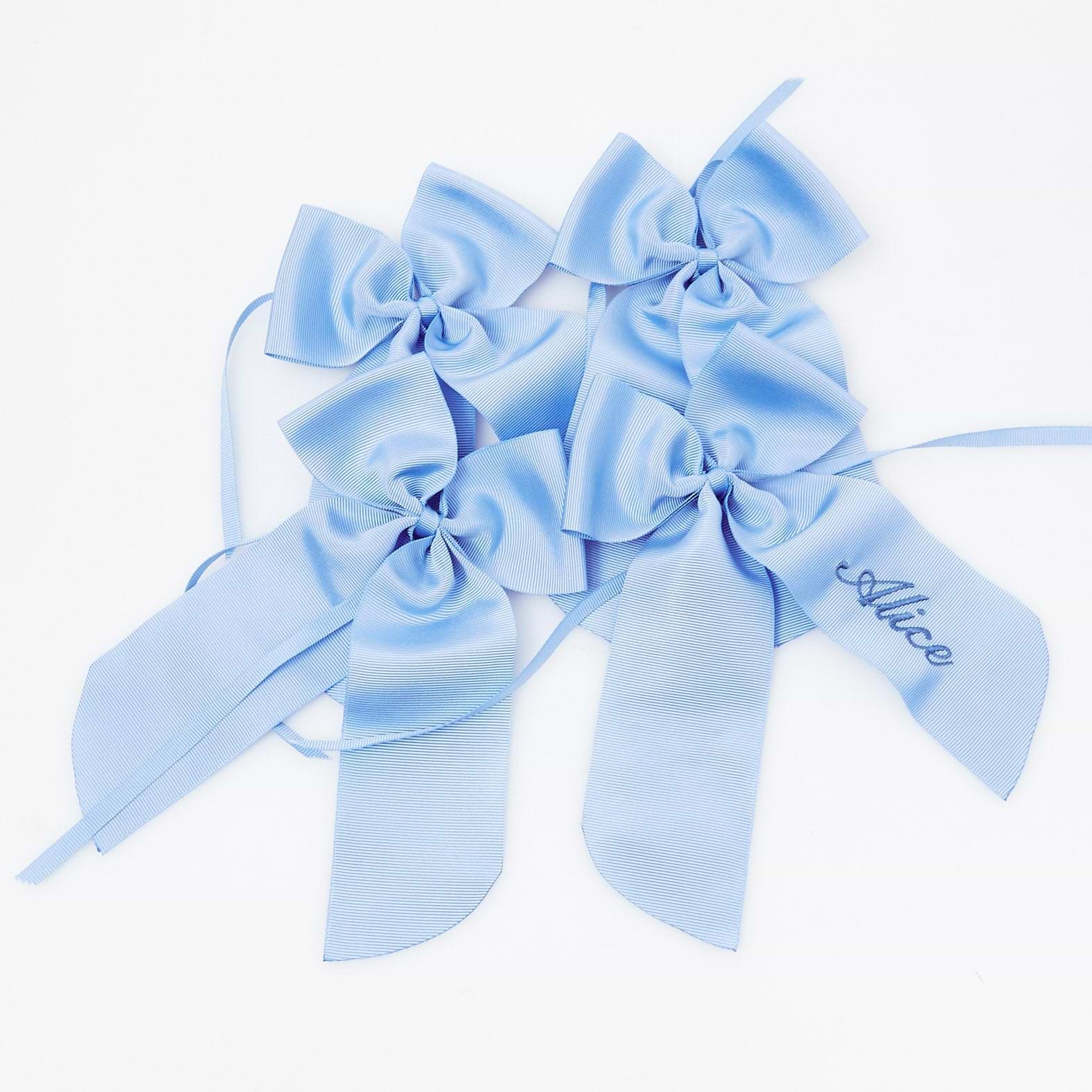 Blue Personalisable Grosgrain Bow