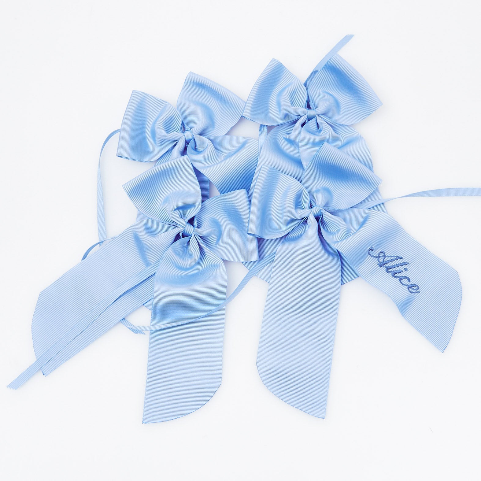 Blue Personalisable Grosgrain Bow
