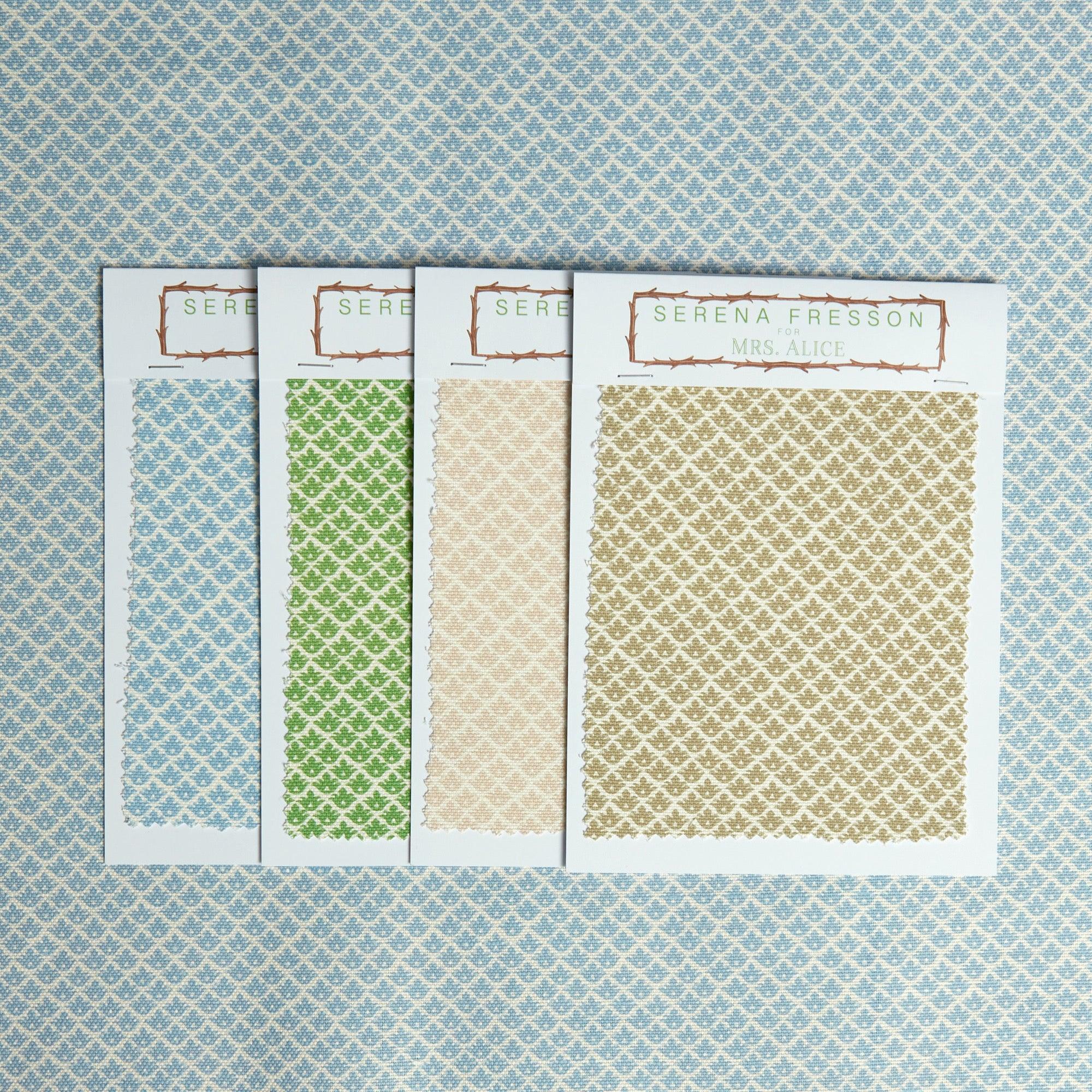 Blue Lotus Flower Fabric - Mrs. Alice