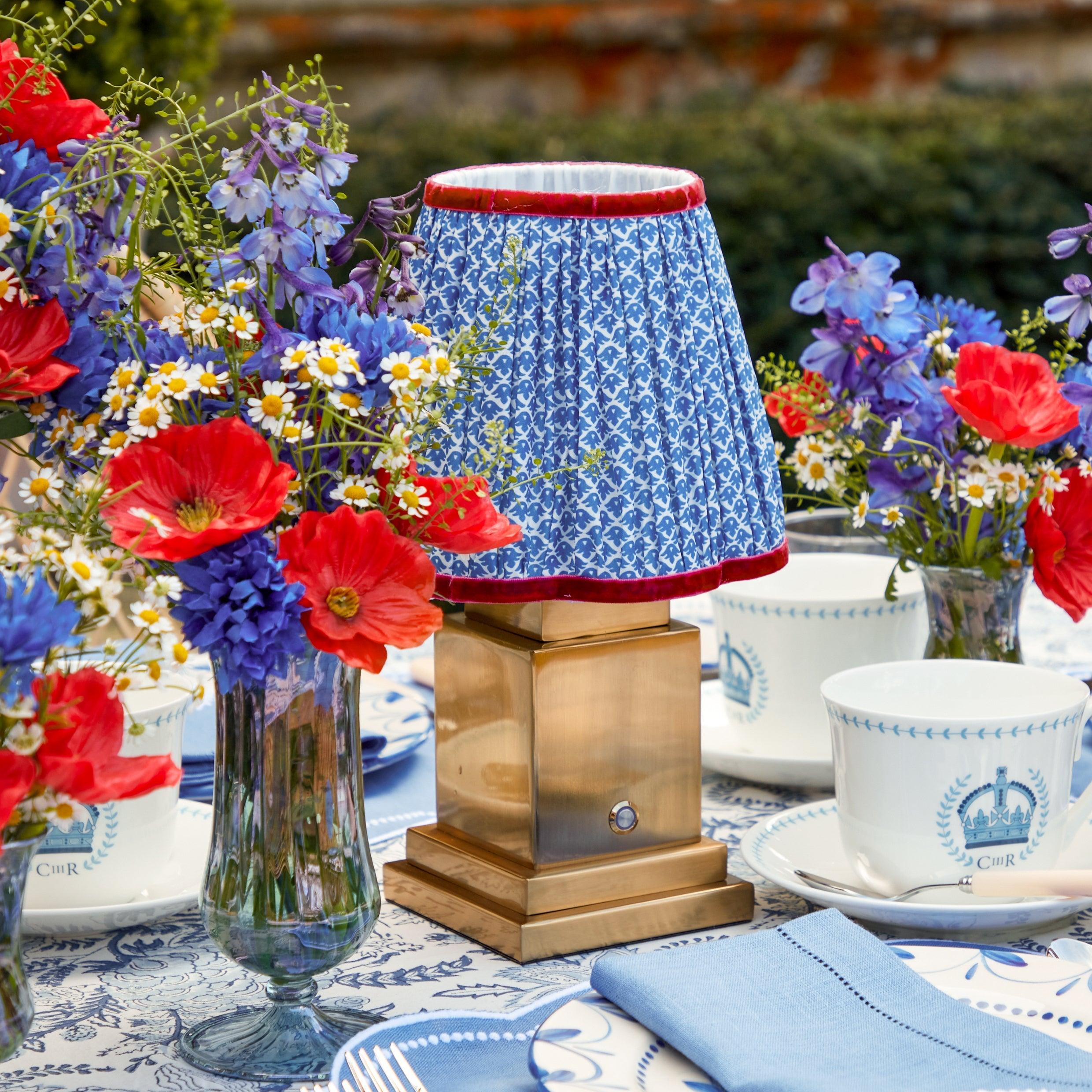 Blue Lotus Lampshade - Mrs. Alice