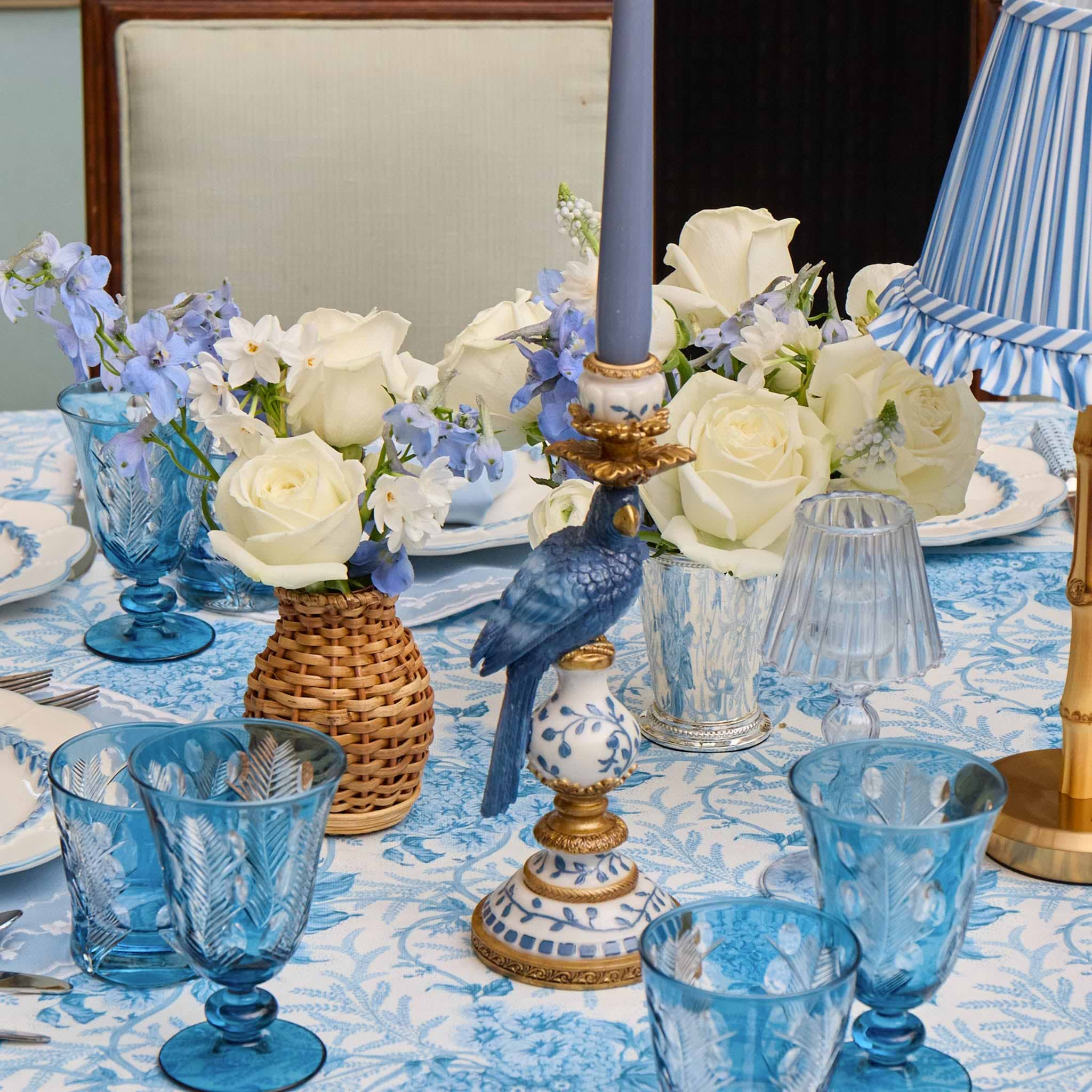 Blue Parrot Candle Set (Dusty Blue)