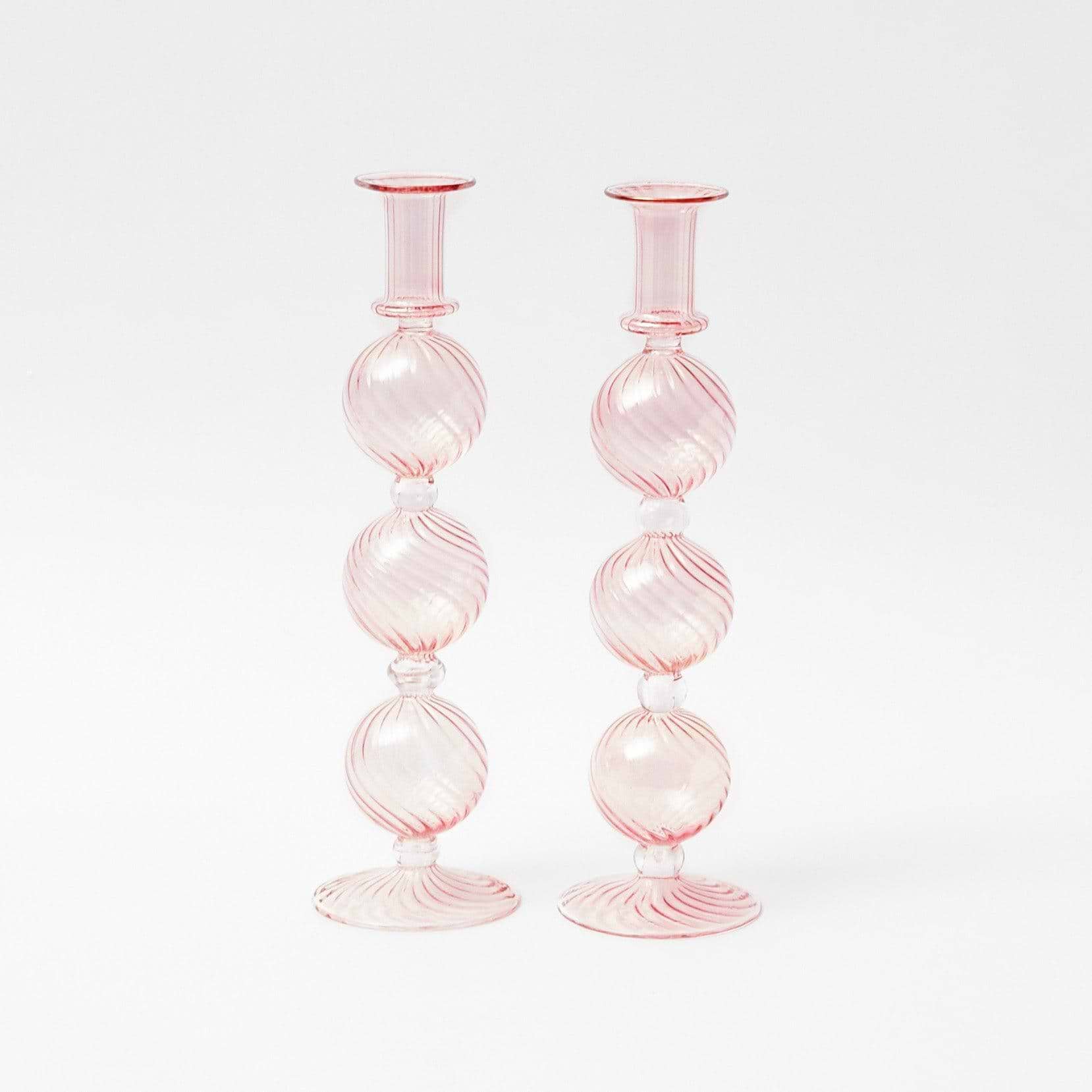 Camille Peony Candle Holder (Pair) - Mrs. Alice