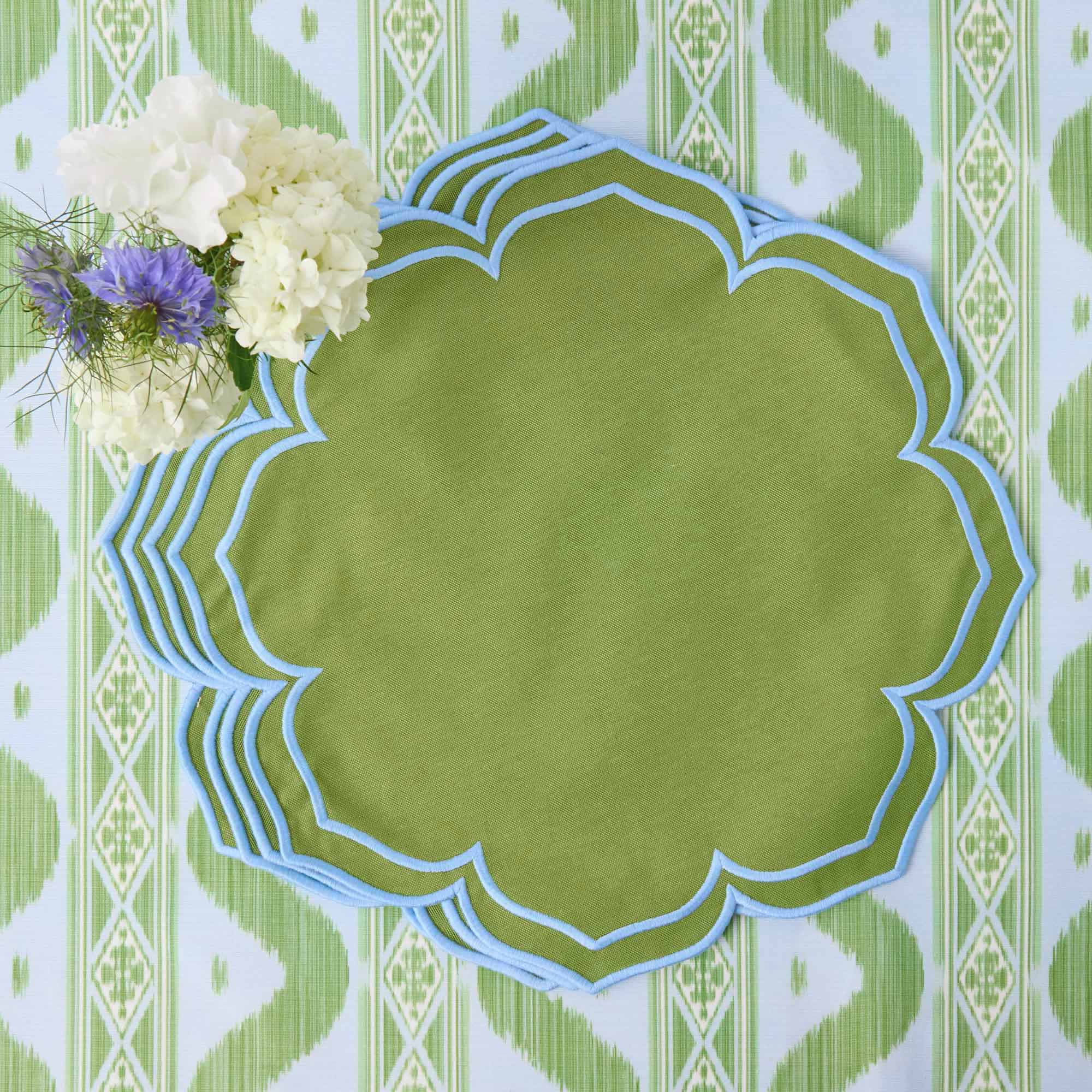 Green Fleur Placemats (Set of 4)