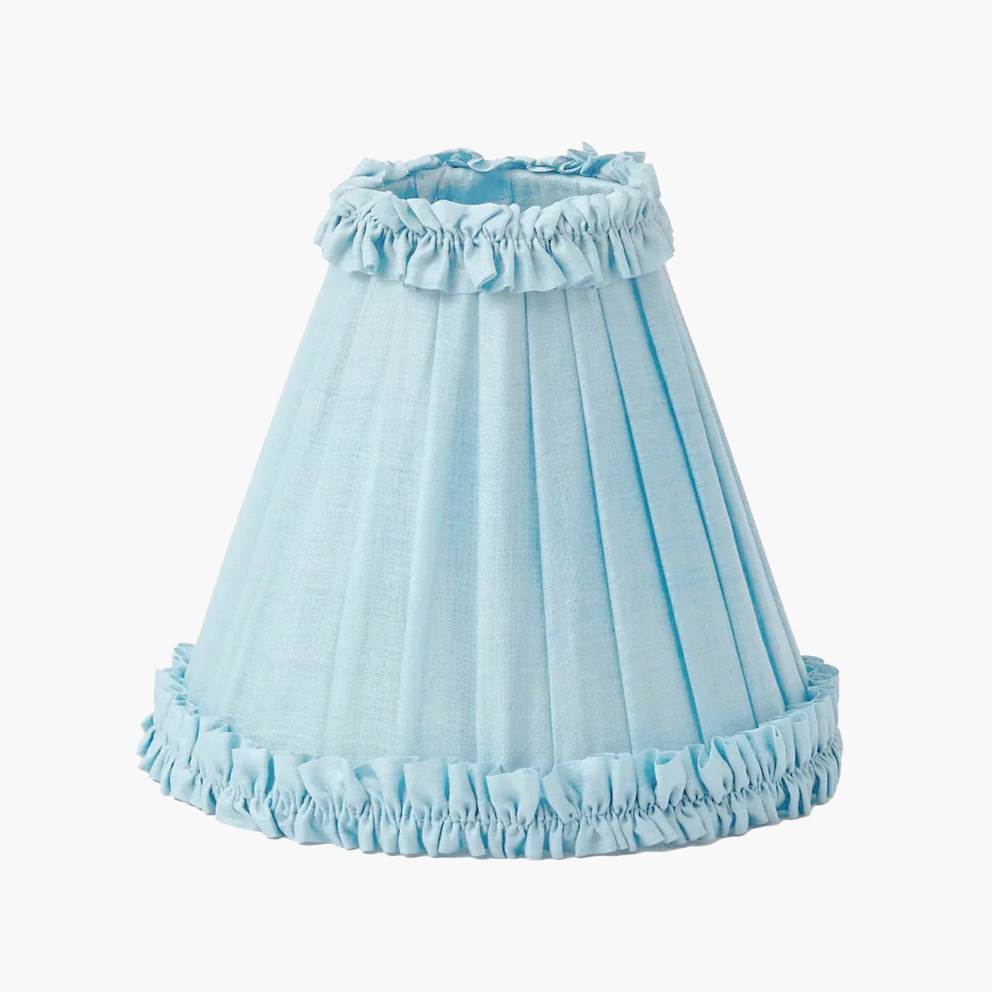 Blue Parrot Rechargeable Wall Light with Soft Blue Frilled Silk Shade (18cm)