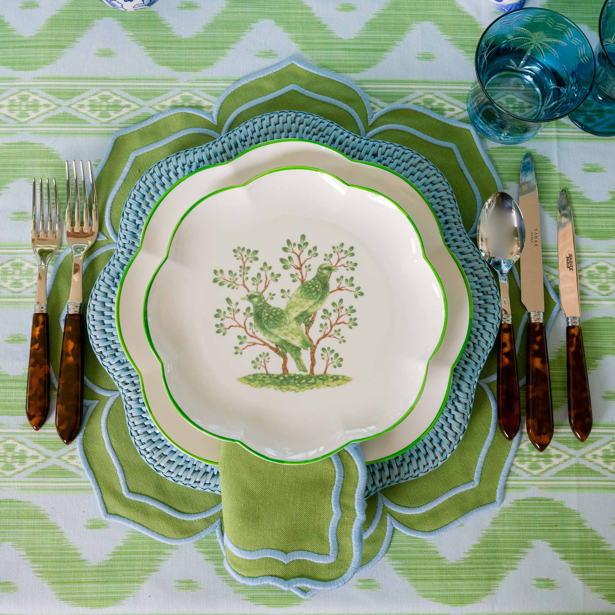 Fleur Green Napkins (Set of 4)