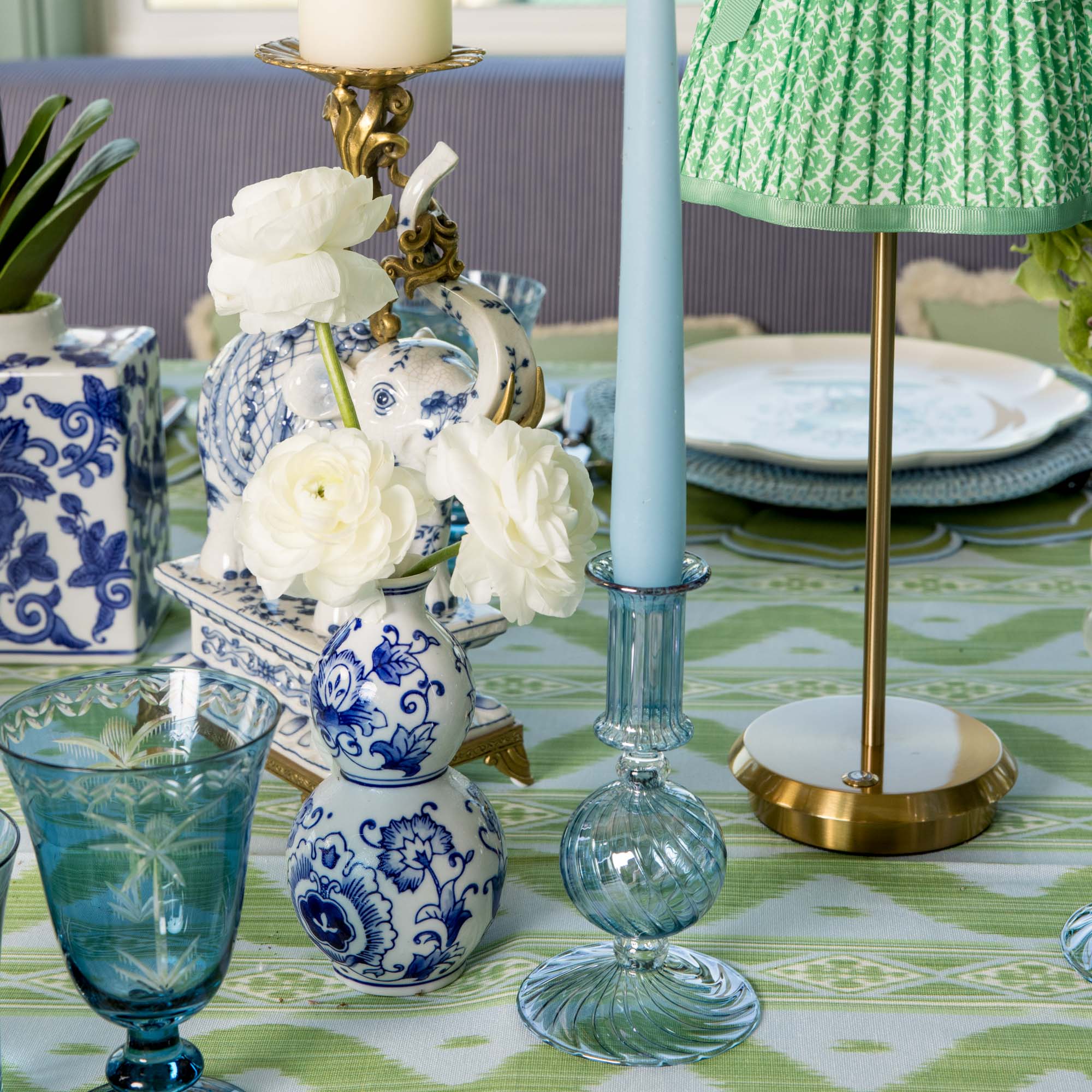 Camille Azure Candle Set (Blue)