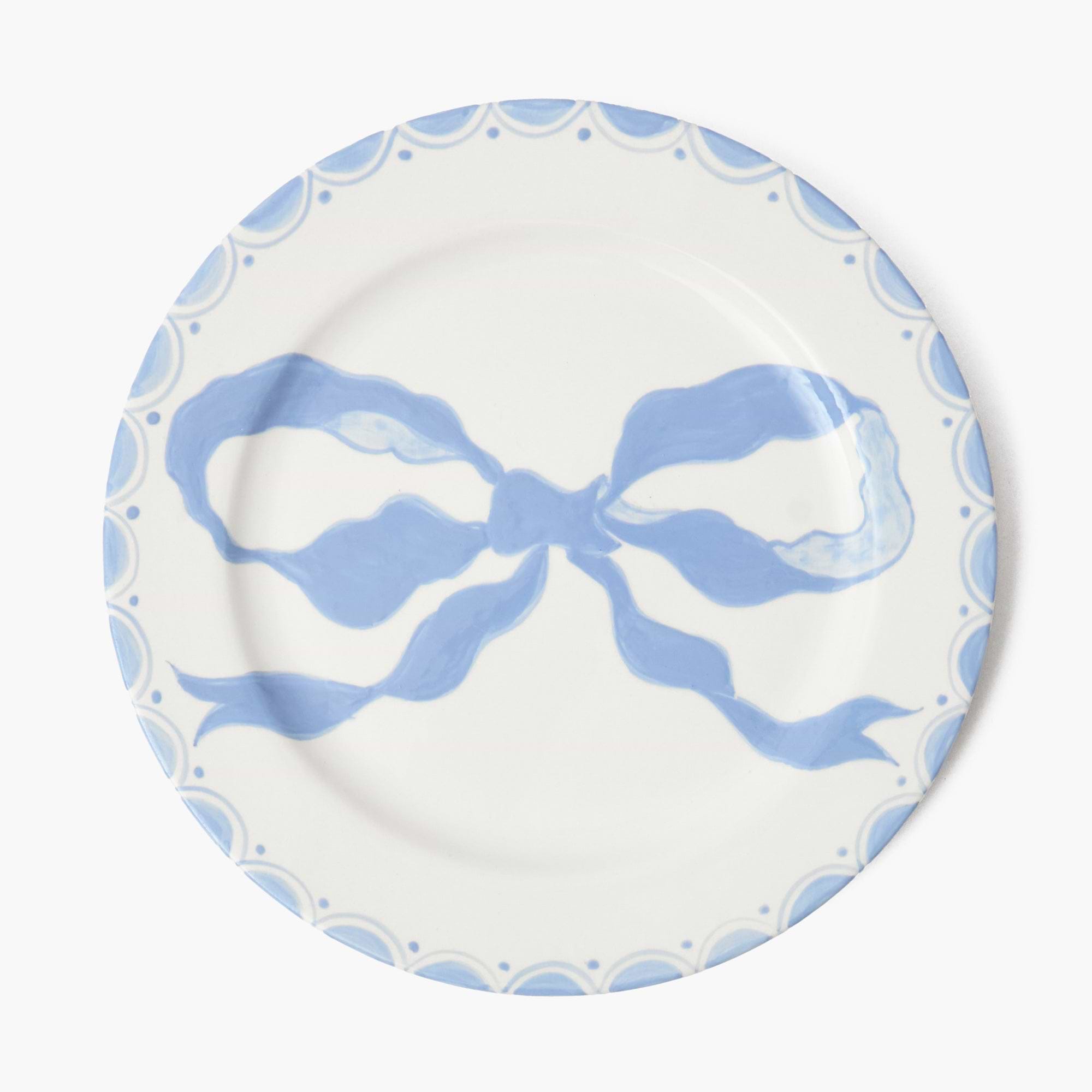 Marilyn Blue Bow Starter Plate
