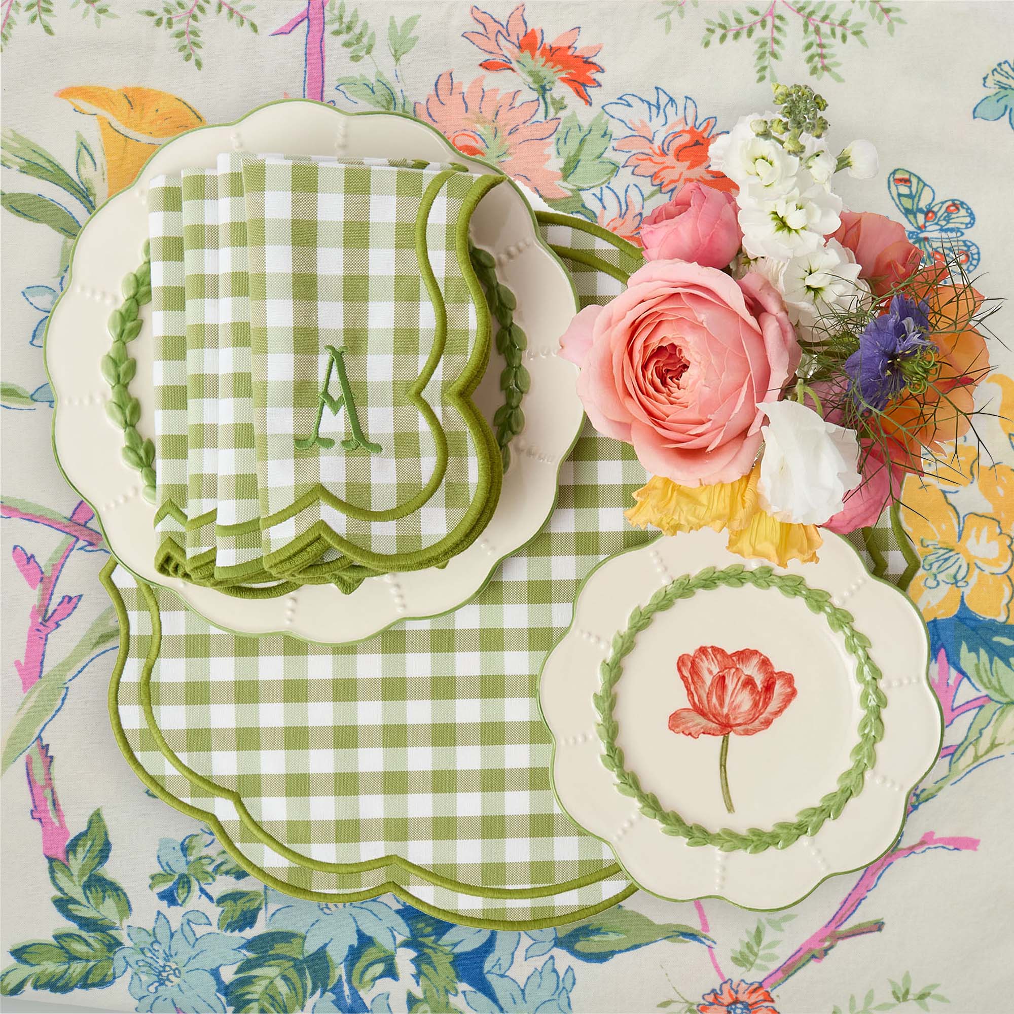Green Laurel Tulip Starter Plate