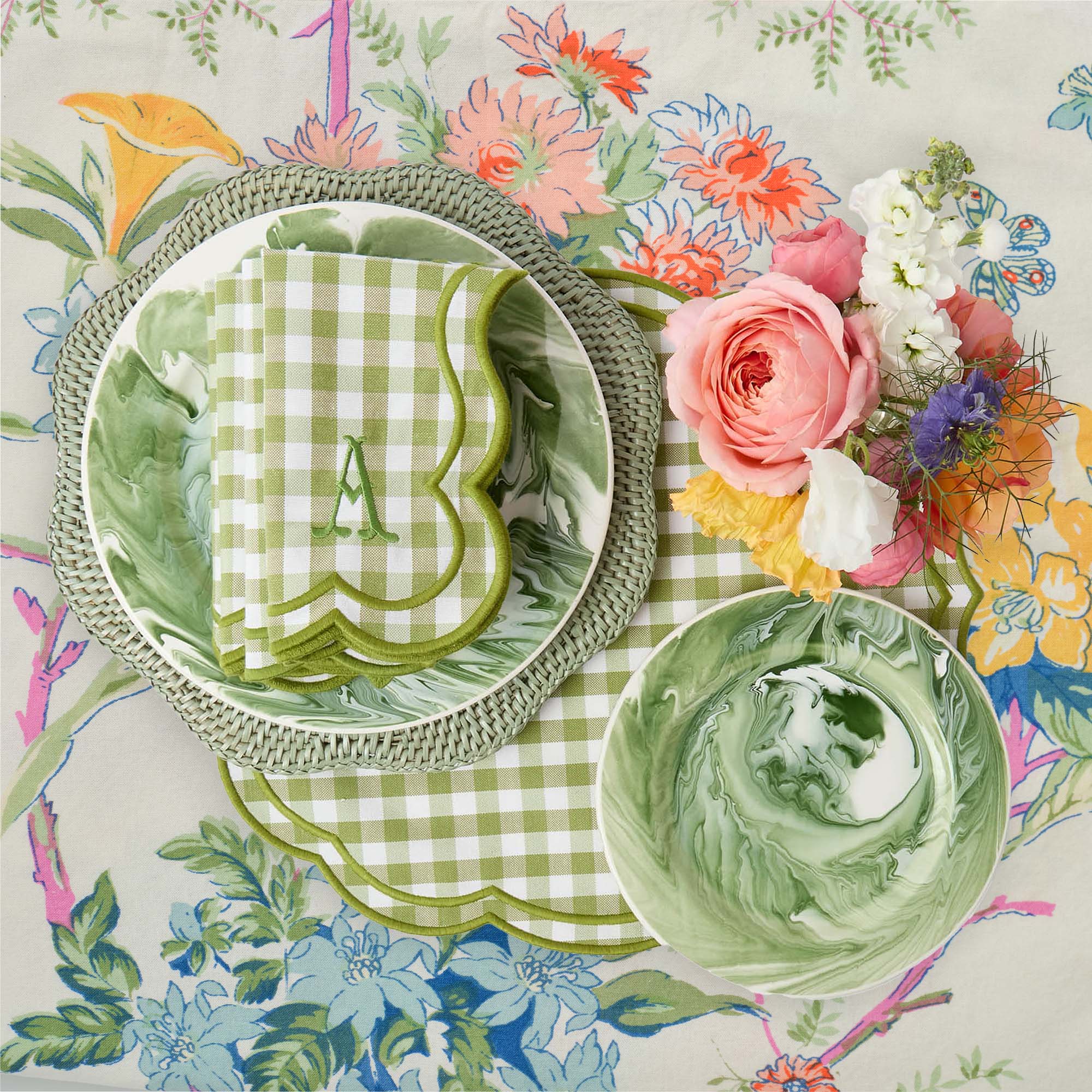 Eloise Green Gingham Placemats (Set of 4)