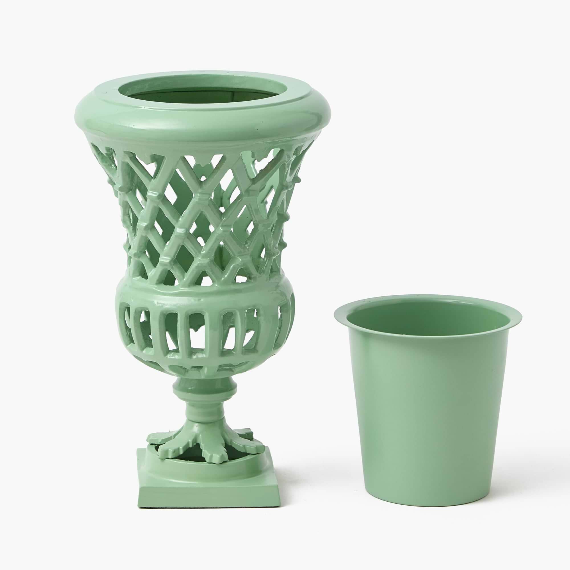 Soft Green Small Adelaide Lattice Urn