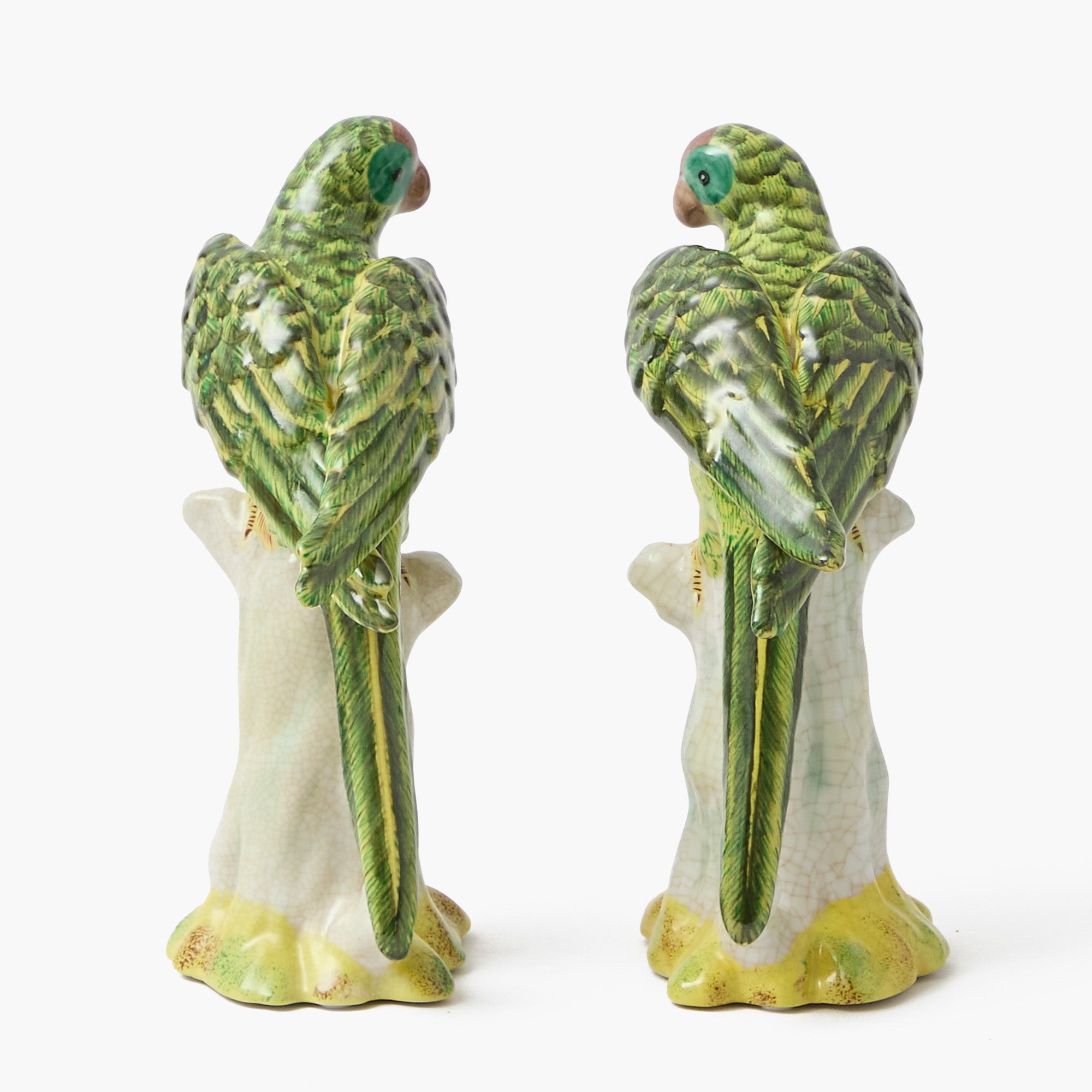 Green Porcelain Parrot (Pair)