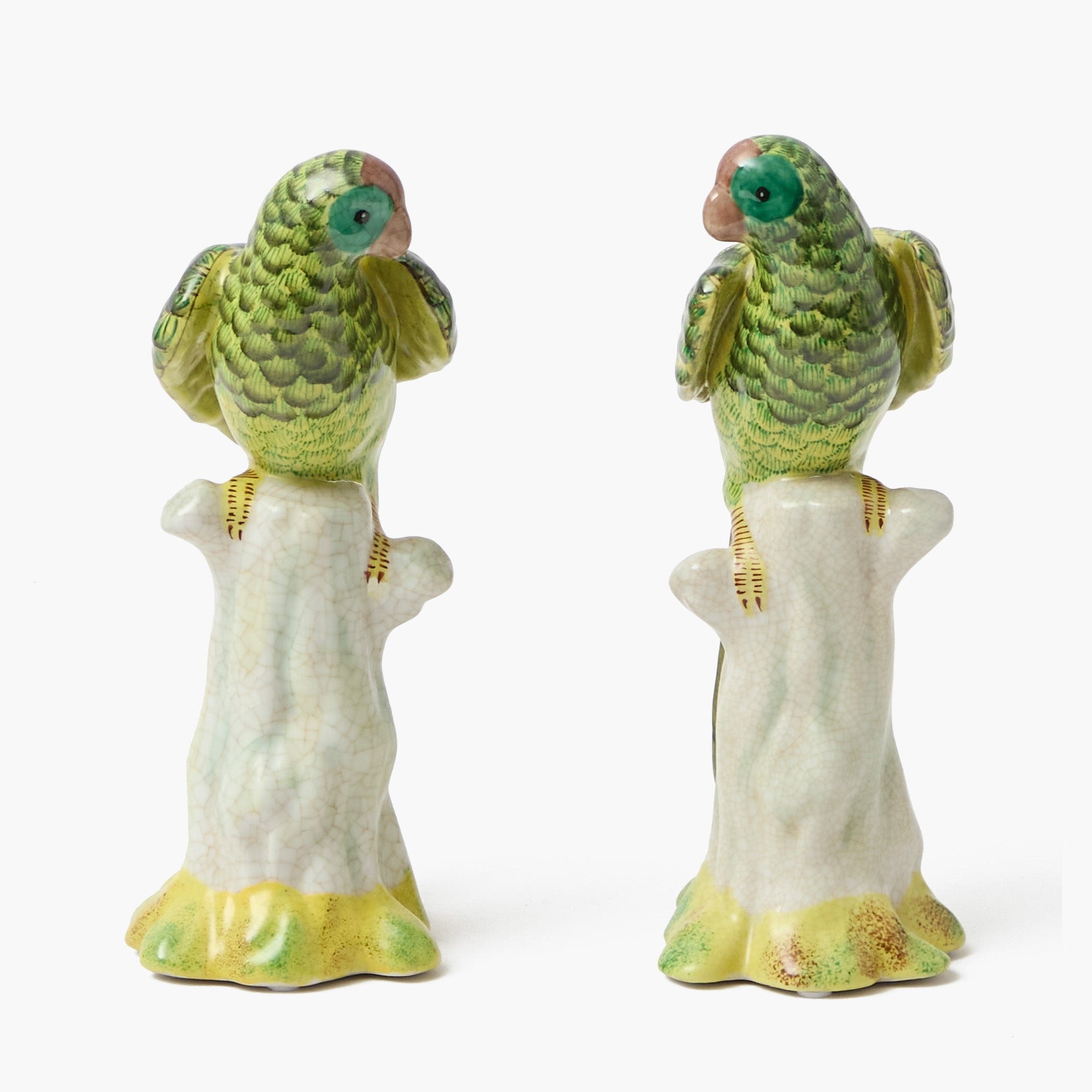 Green Porcelain Parrot (Pair)