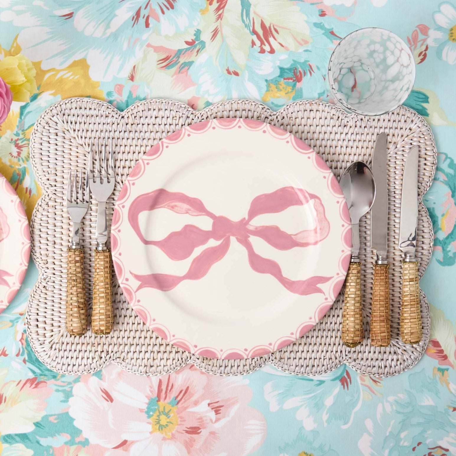 Marilyn Pink Bow Dinner Plates (Set of 4)