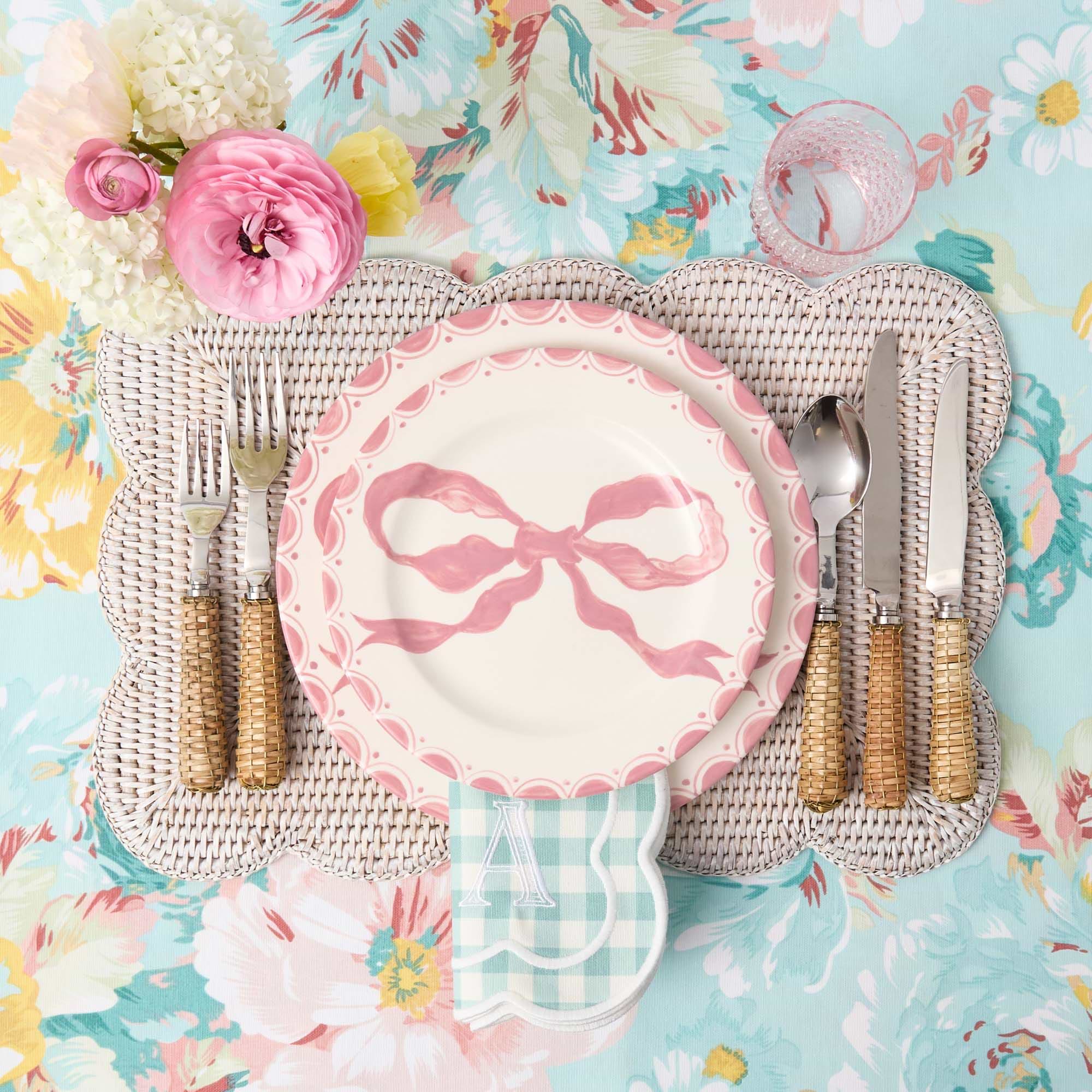 Marilyn Pink Bow Dinner Plates (Set of 4)