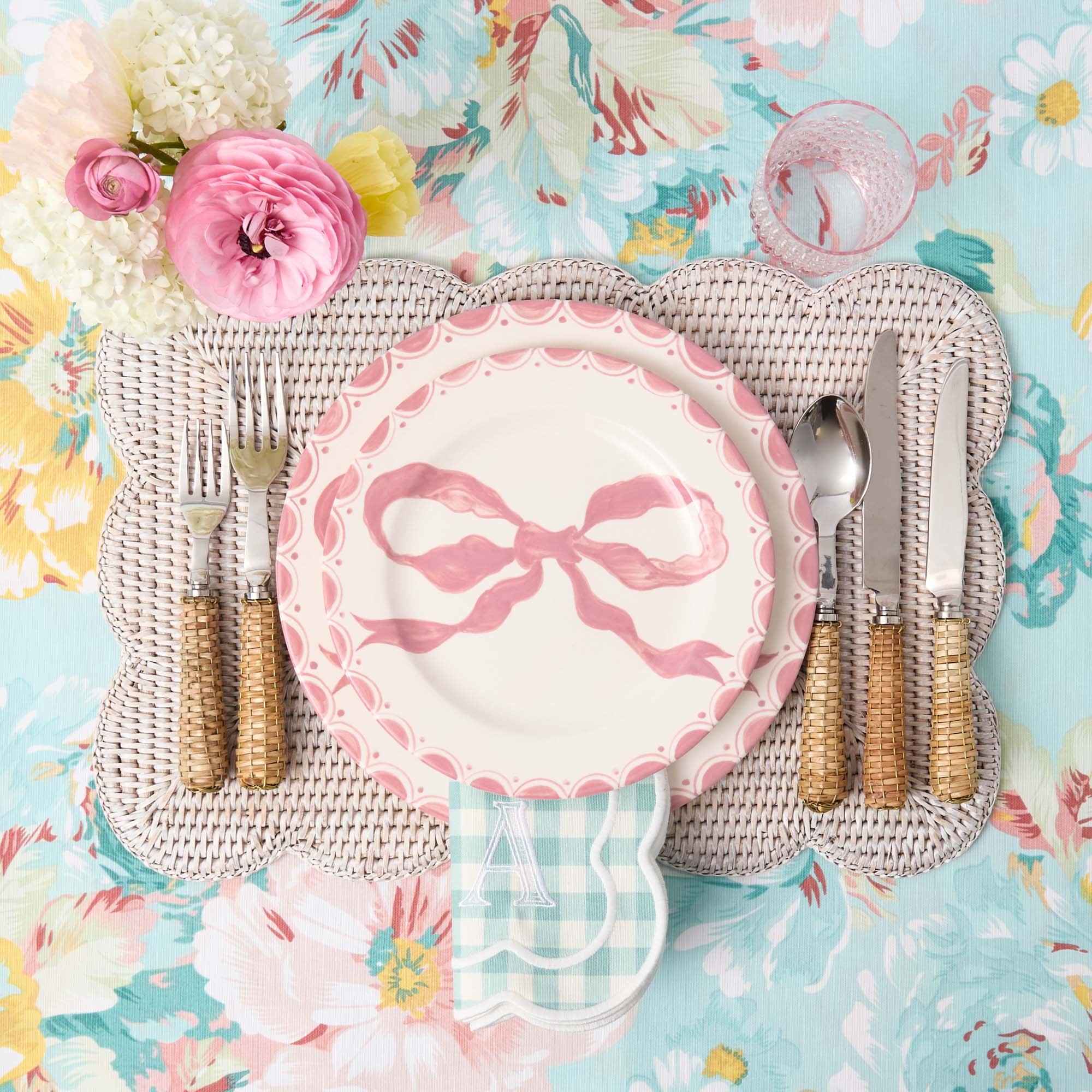 Marilyn Pink Bow Dinner Plates (Set of 4)