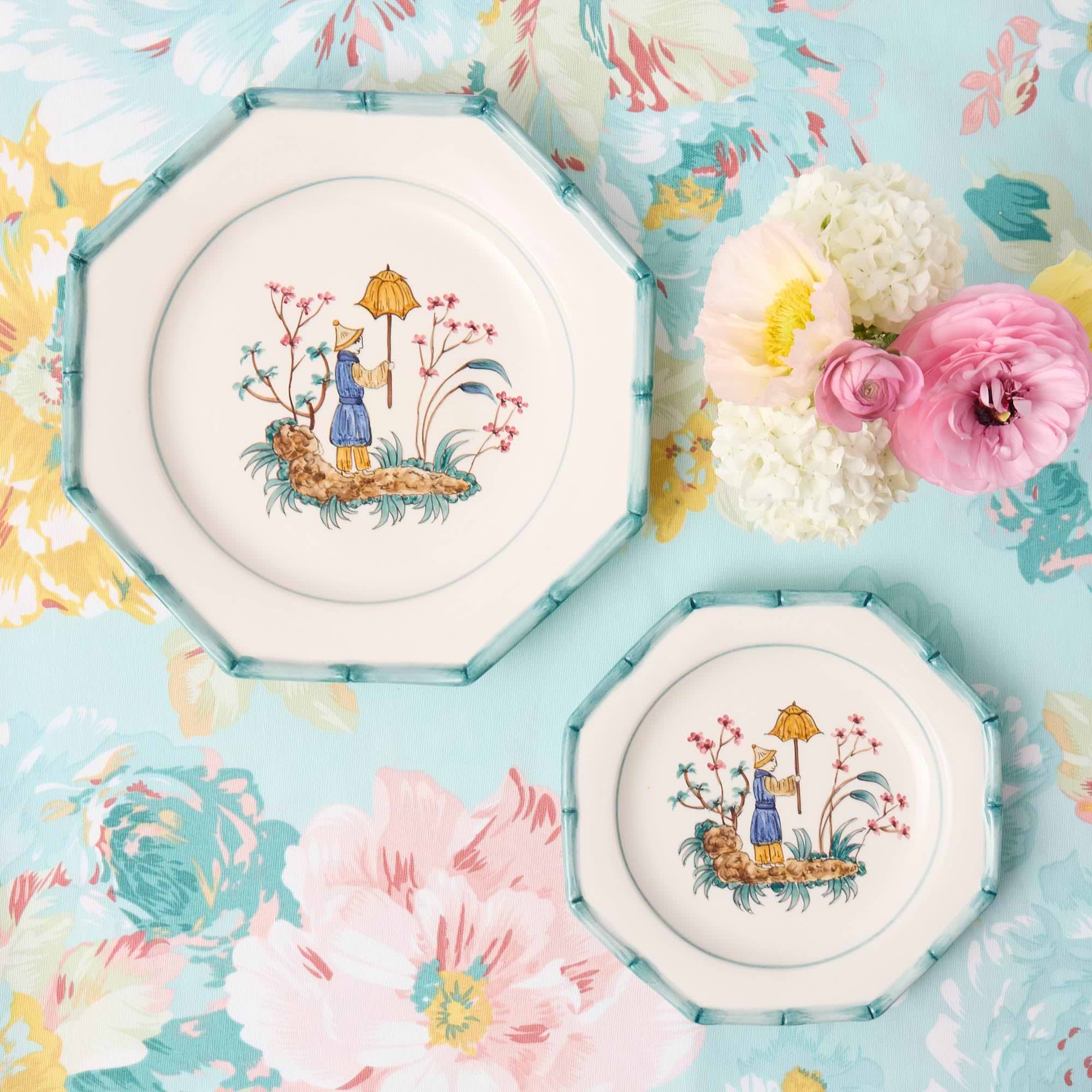 Patricia Blue Bamboo Starter Plates (Set of 4)