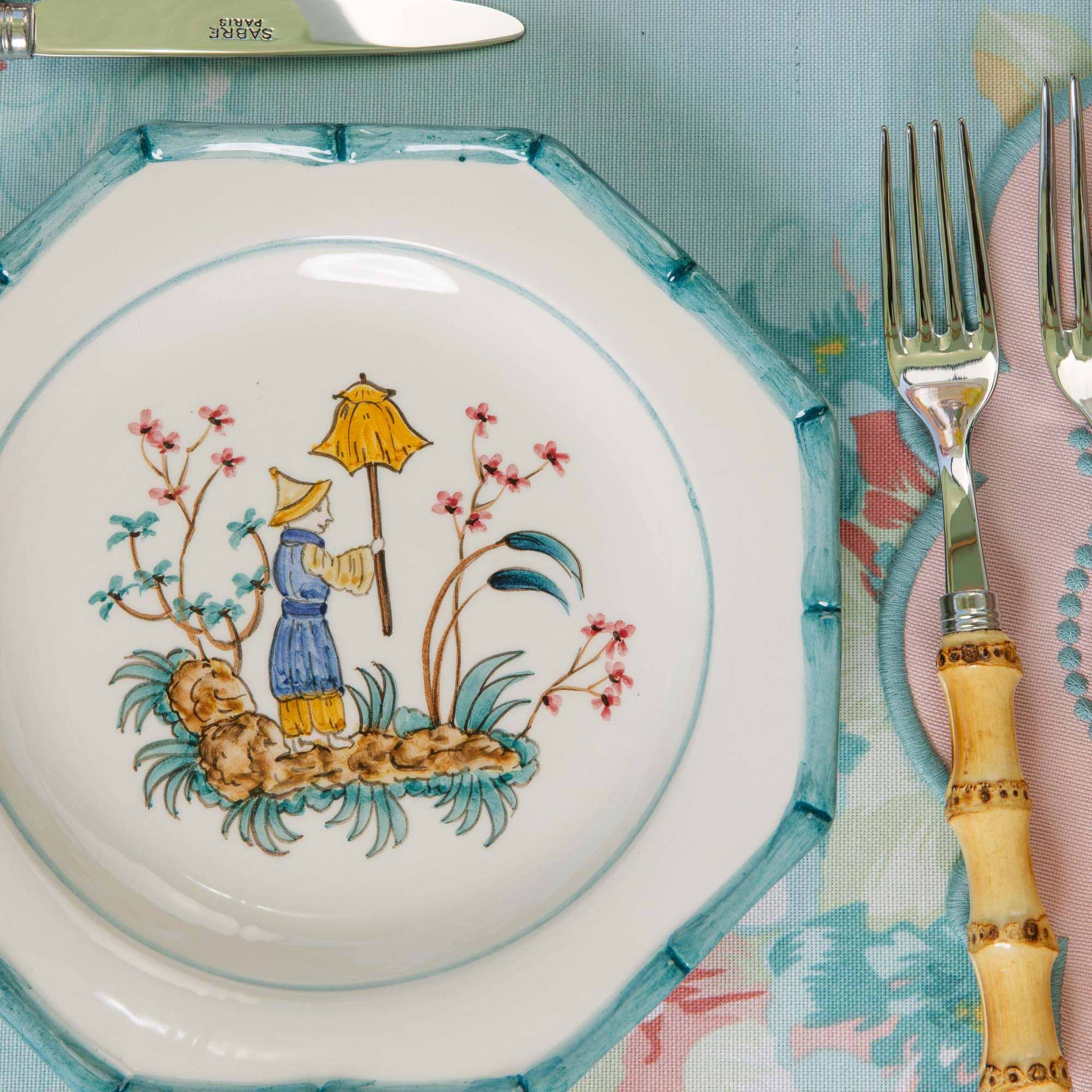 Patricia Blue Bamboo Starter Plate