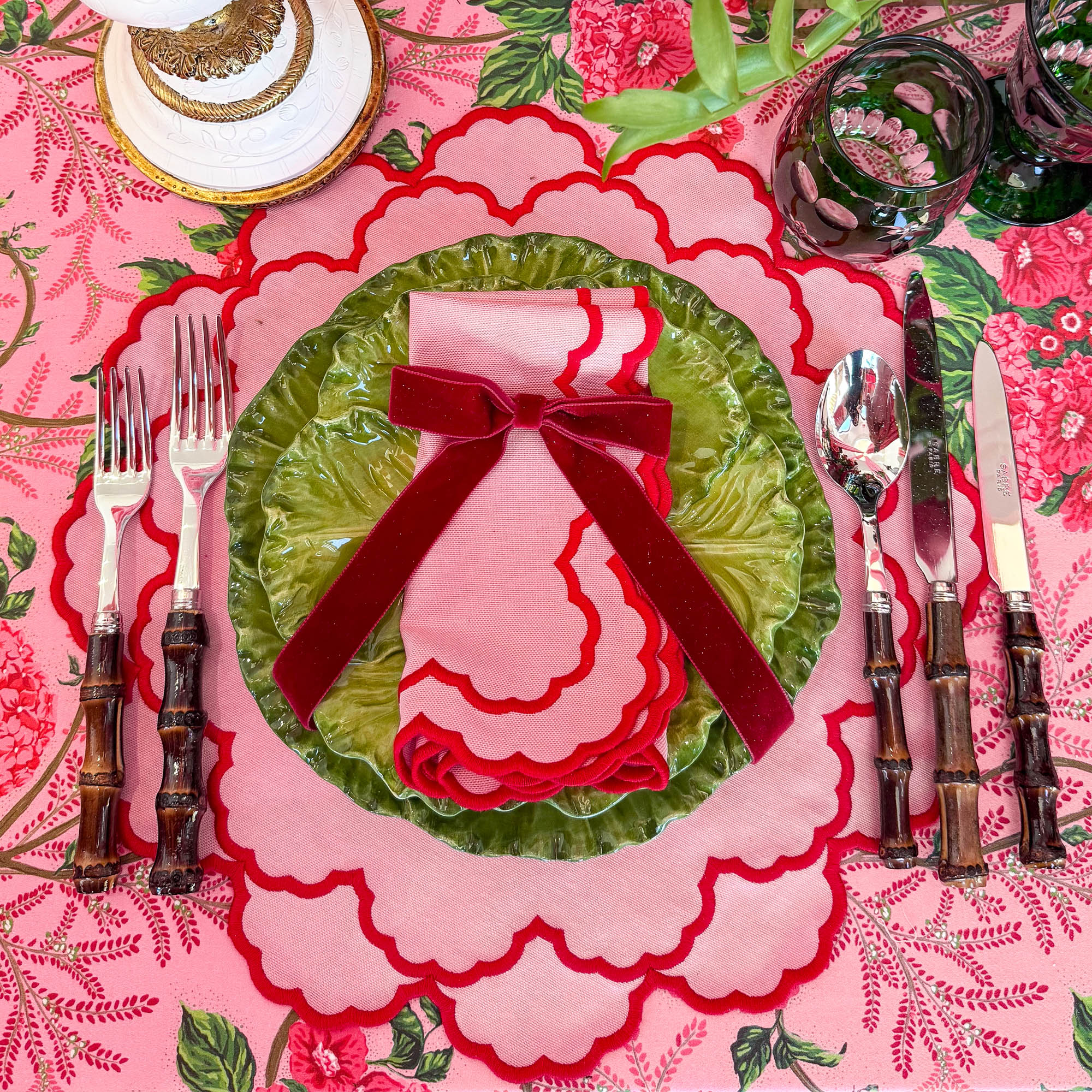 Carolina Pink Placemats & Napkins (Set of 4)
