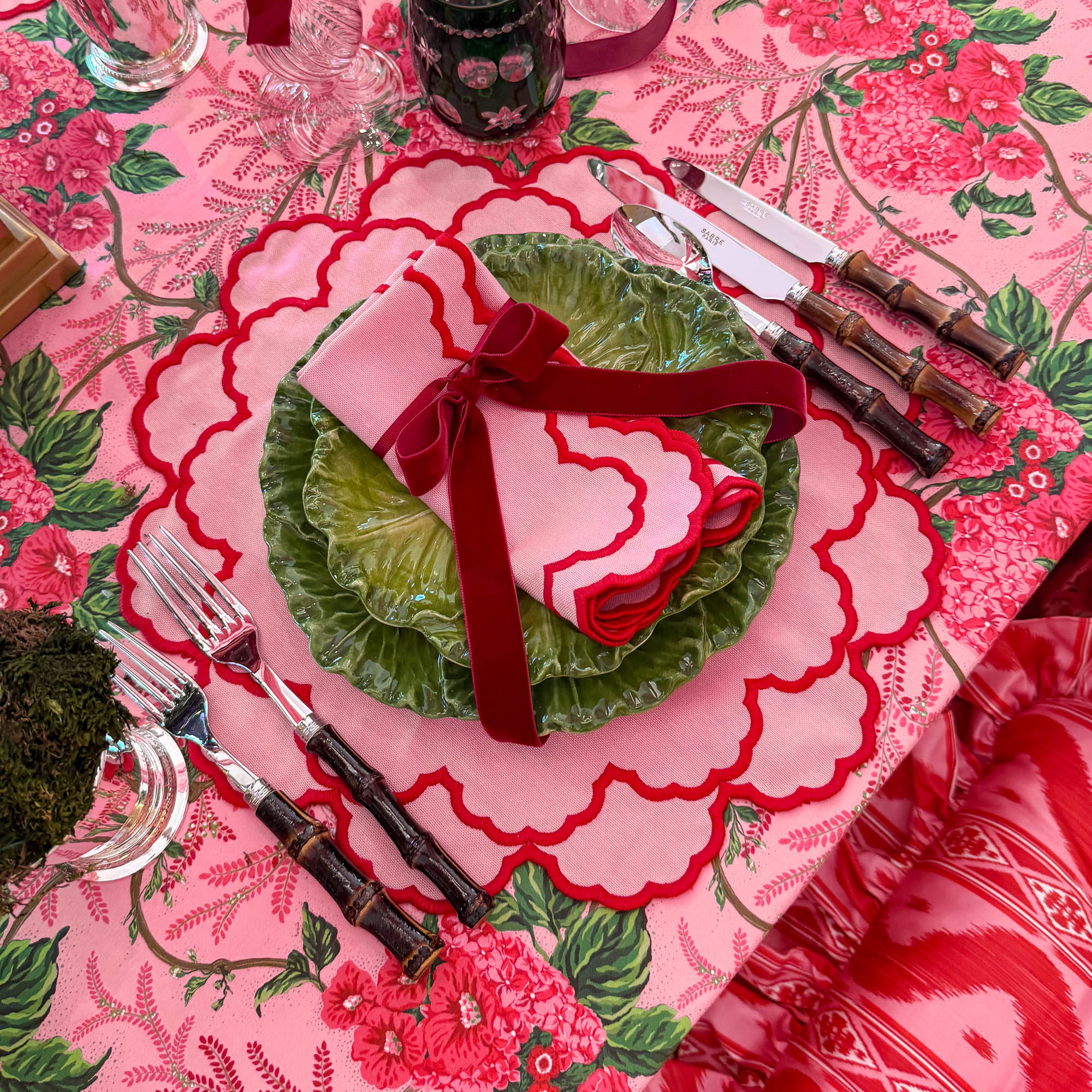 Carolina Pink Placemats & Napkins (Set of 4)