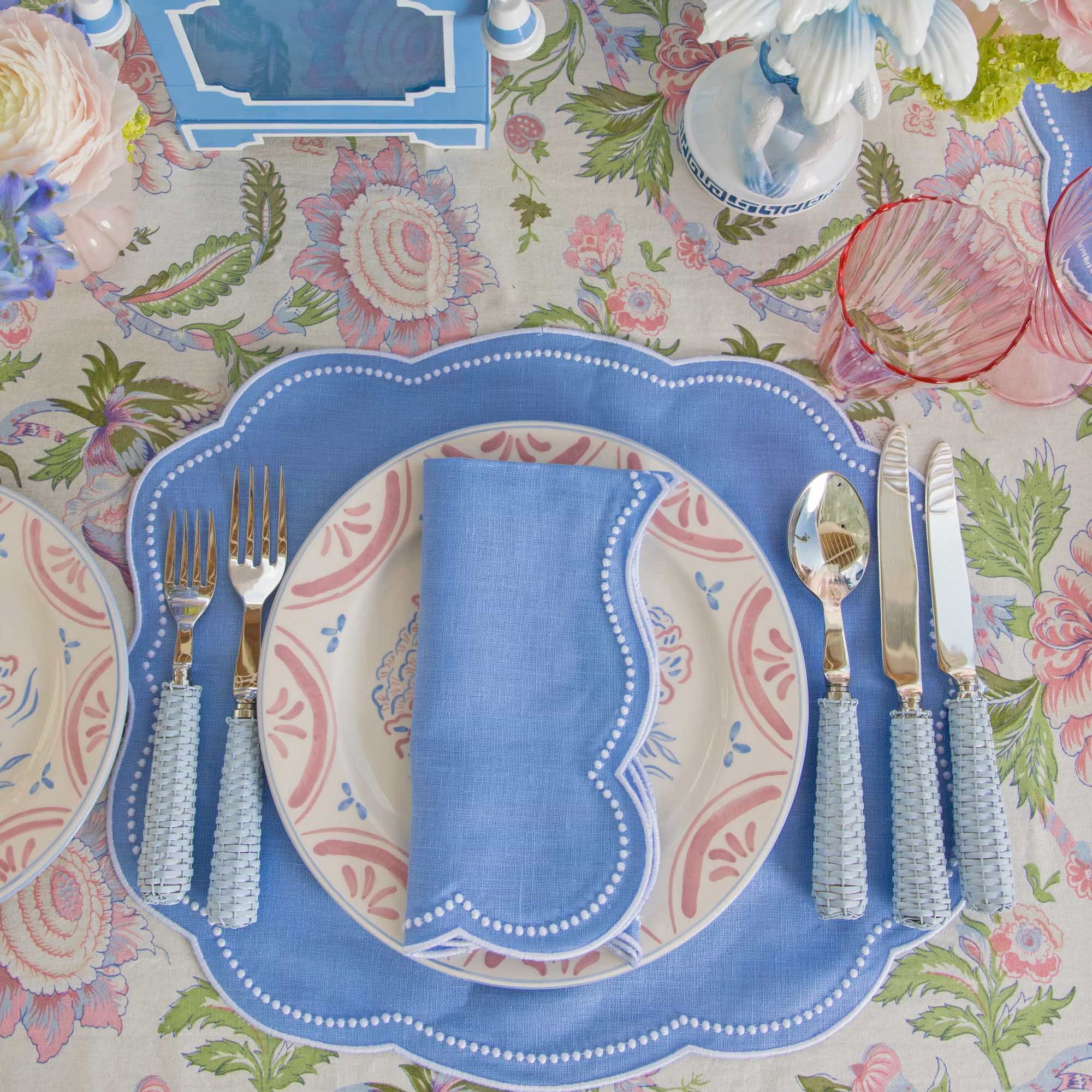 Blue Rattan Cutlery (5 Piece)