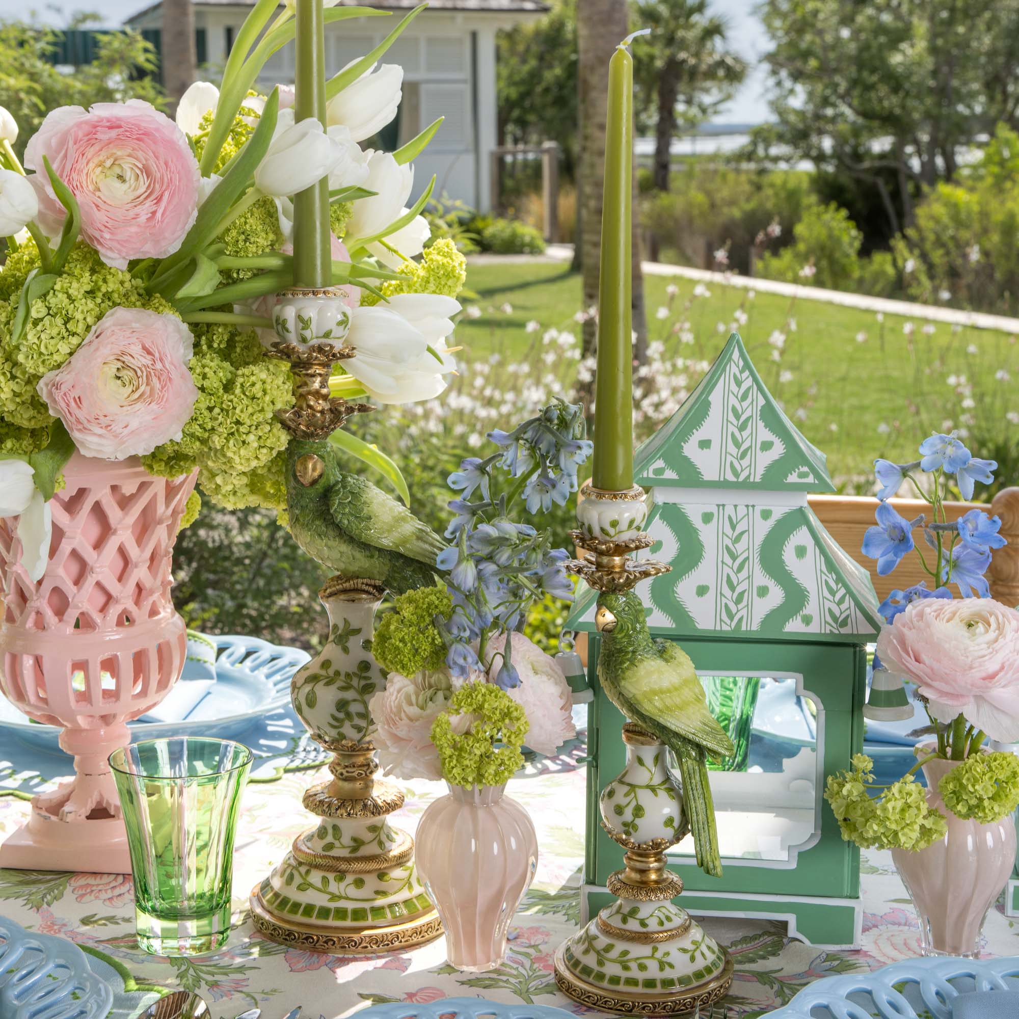 Pink Swirl Bud Vases (Set of 2)