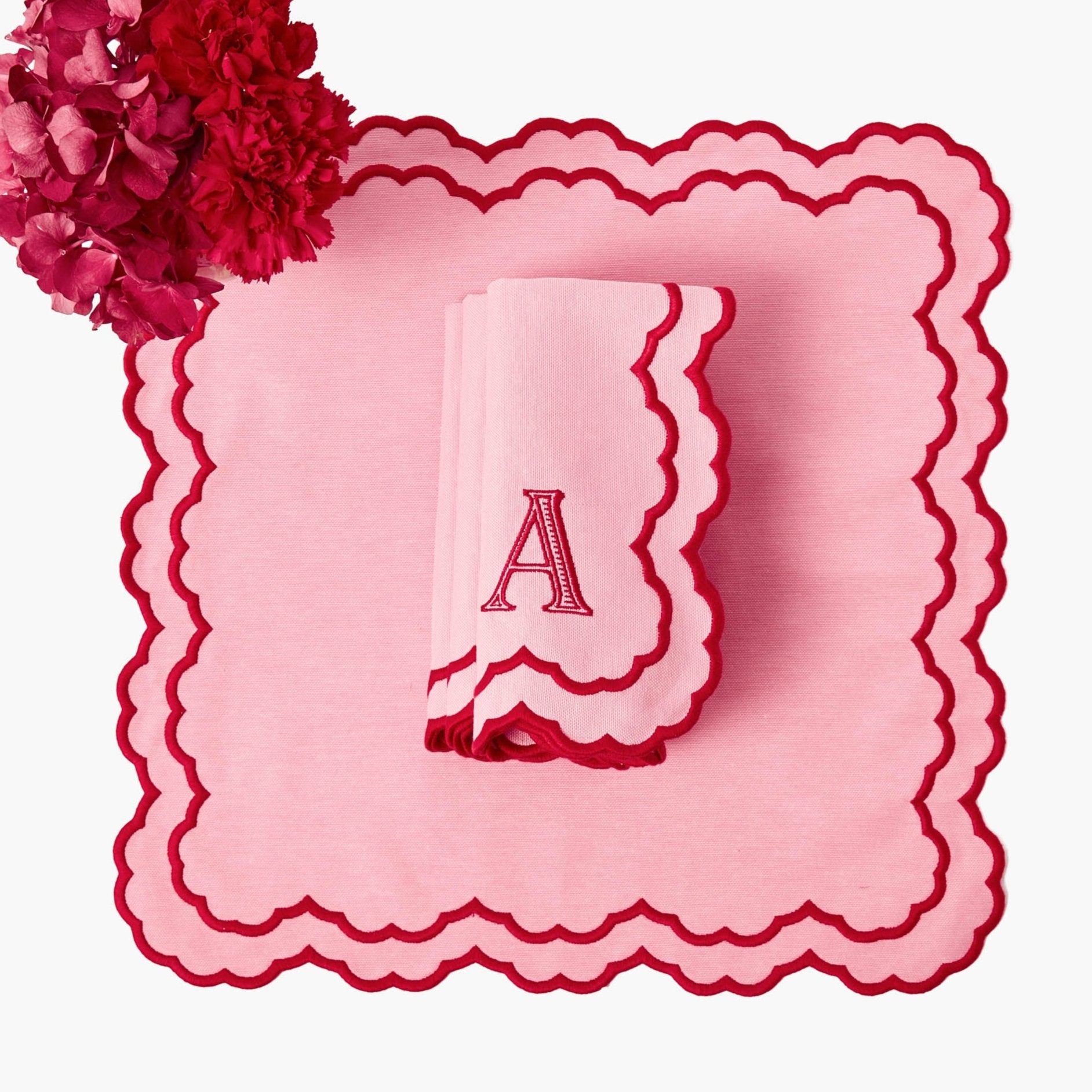 Carolina Pink Placemats & Napkins (Set of 4)