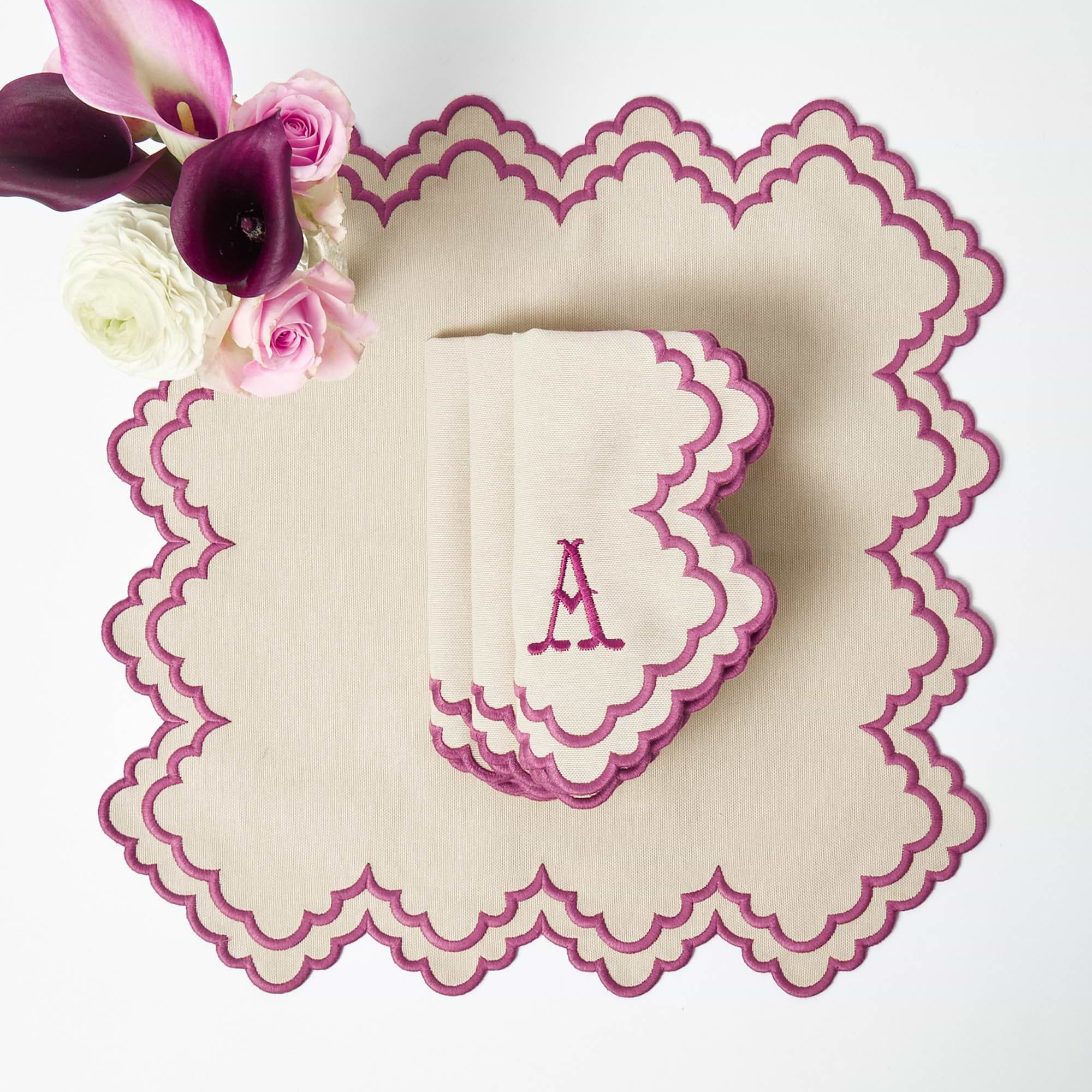 Sand Scarlett Napkins (Set of 4)