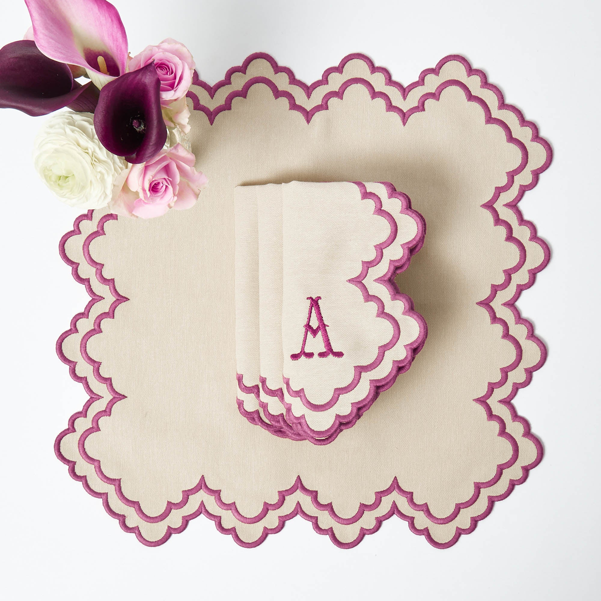 Sand Scarlett Napkins (Set of 4)