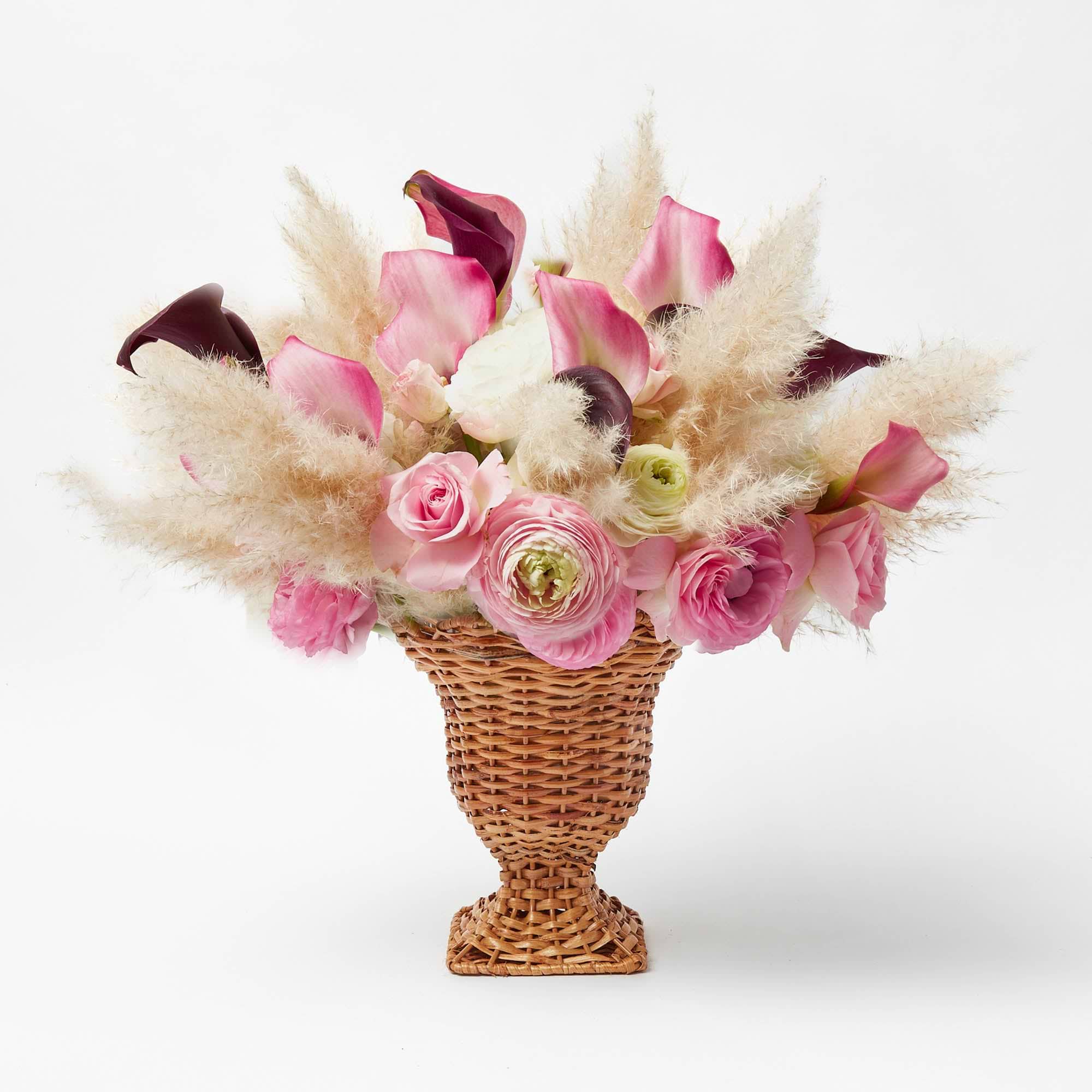 Small Rattan Urn Vase