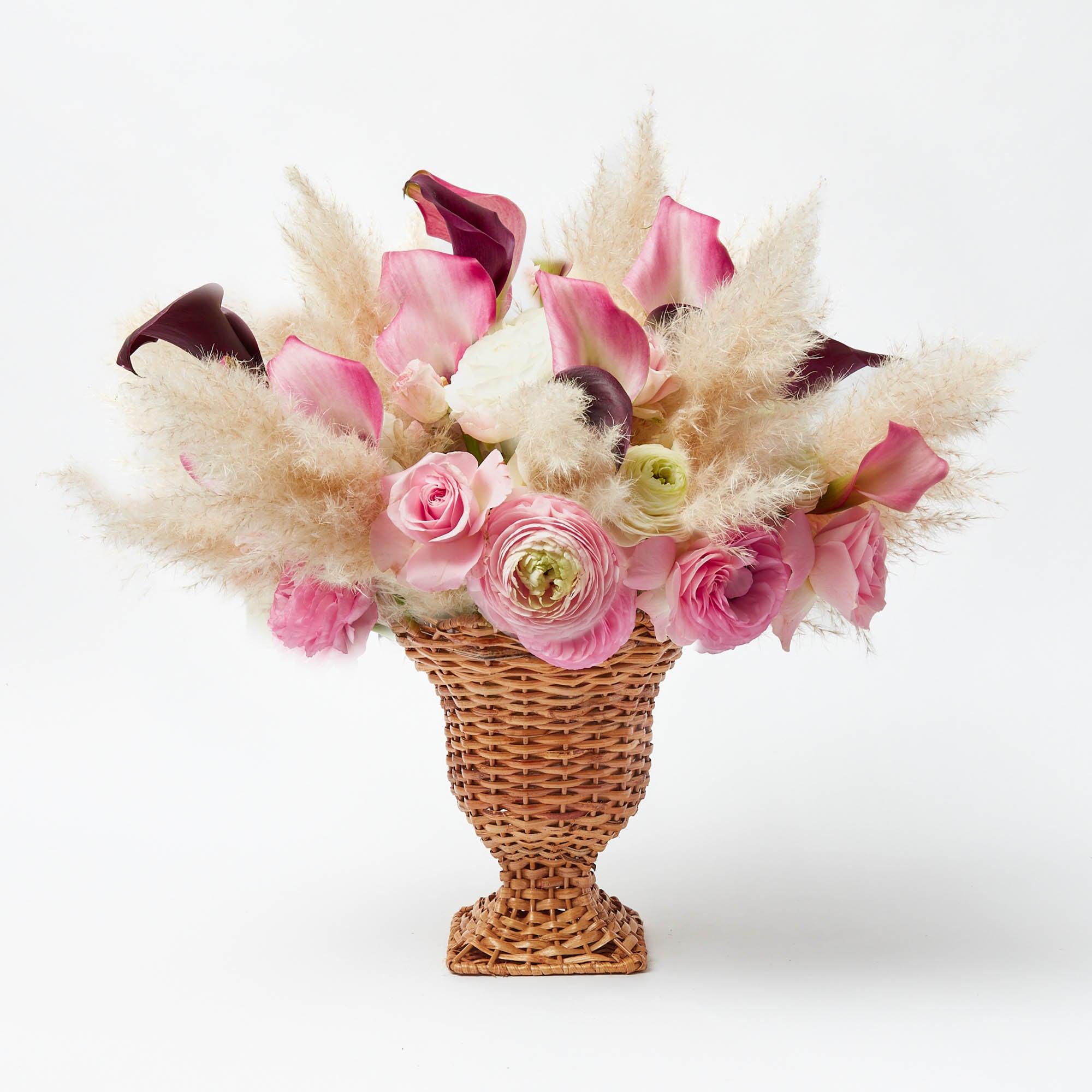 Small Rattan Urn Vase
