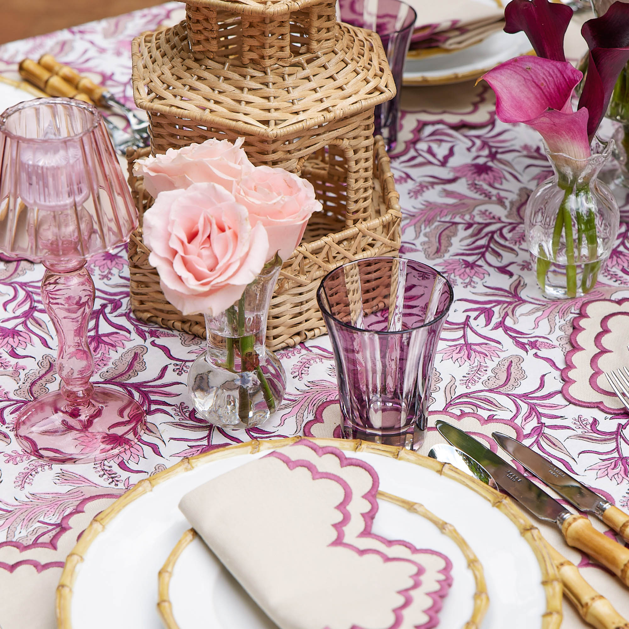 Purple Positano Glasses (Set of 4)