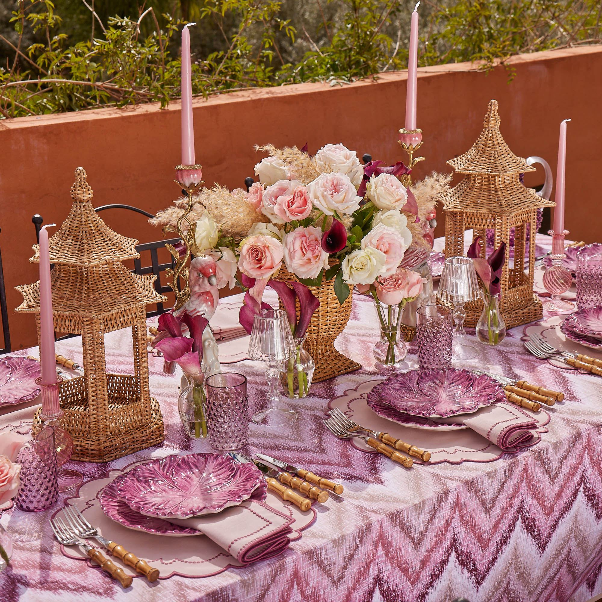 Small Rattan Urn Vase