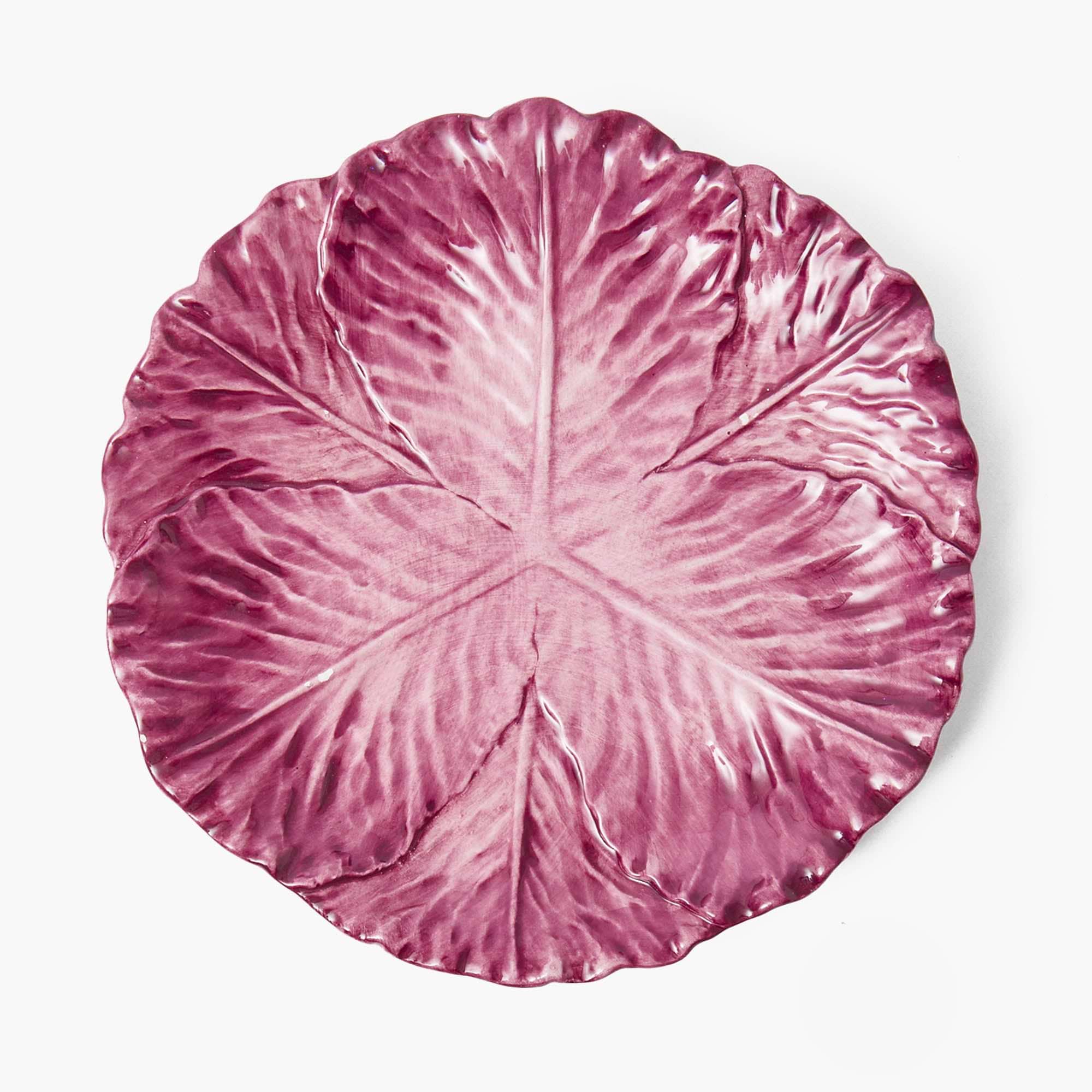 Aubergine Serena Cabbage Dinner Plates (Set of 4)