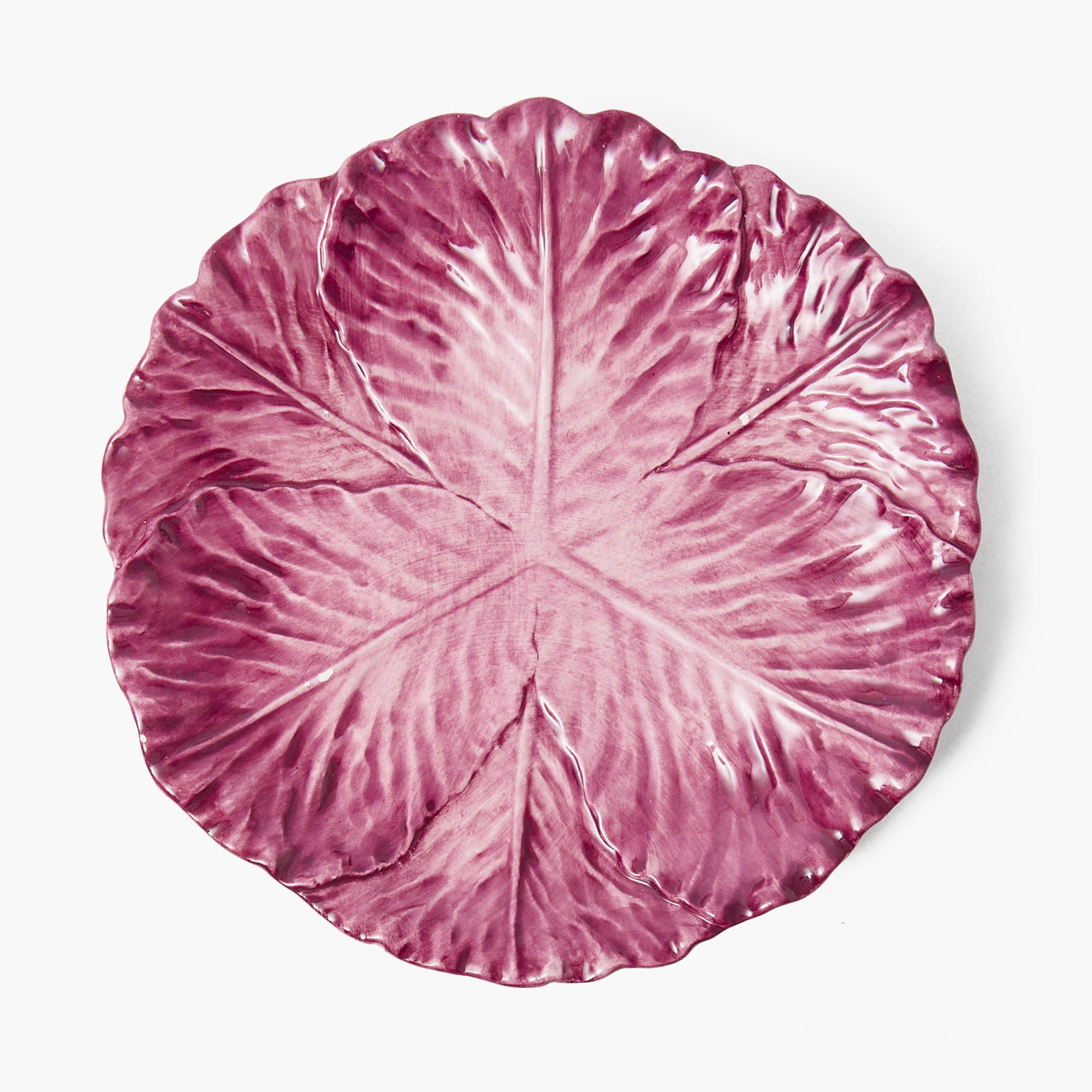 Aubergine Serena Cabbage Dinner Plates (Set of 4)