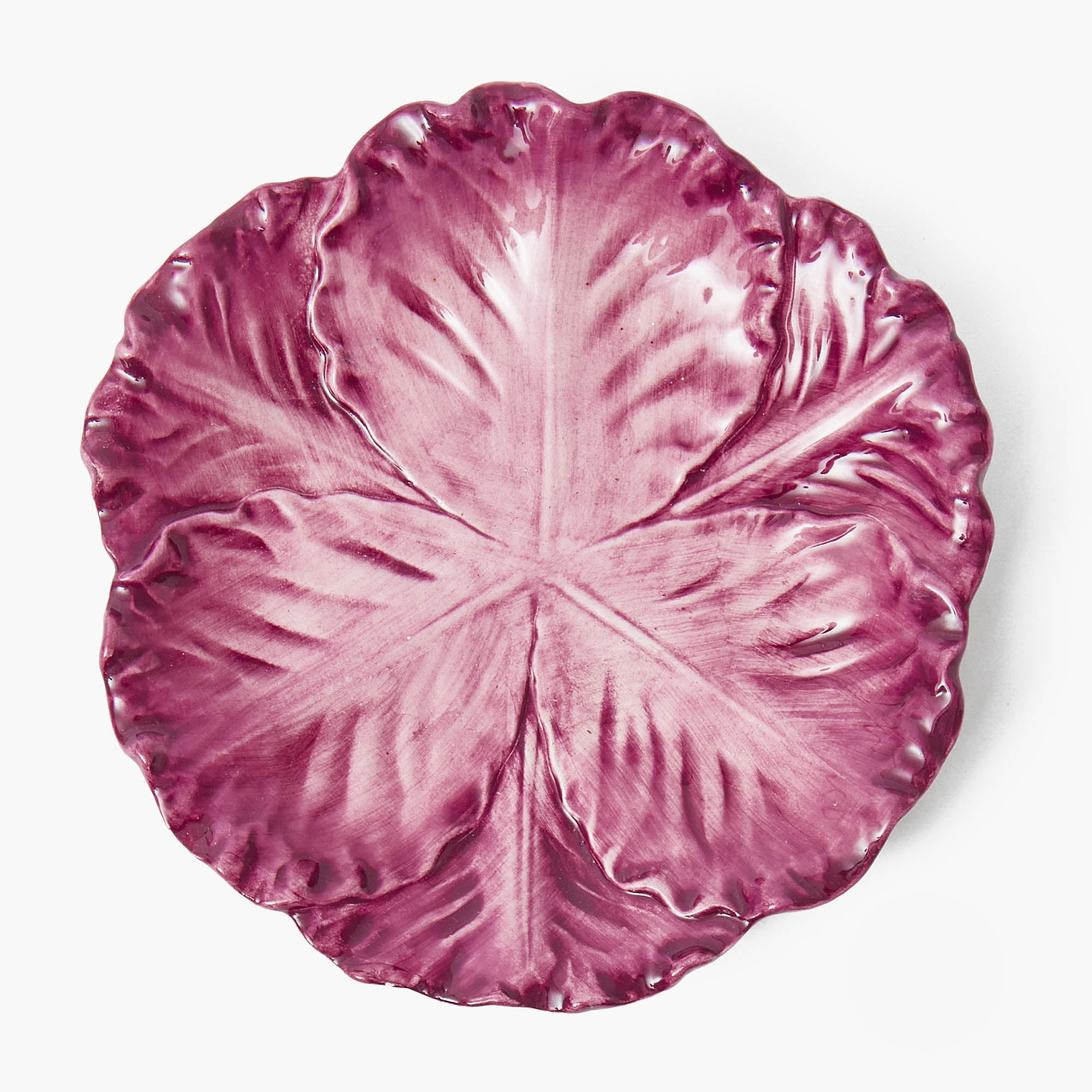 Aubergine Serena Cabbage Starter Plates (Set of 4)